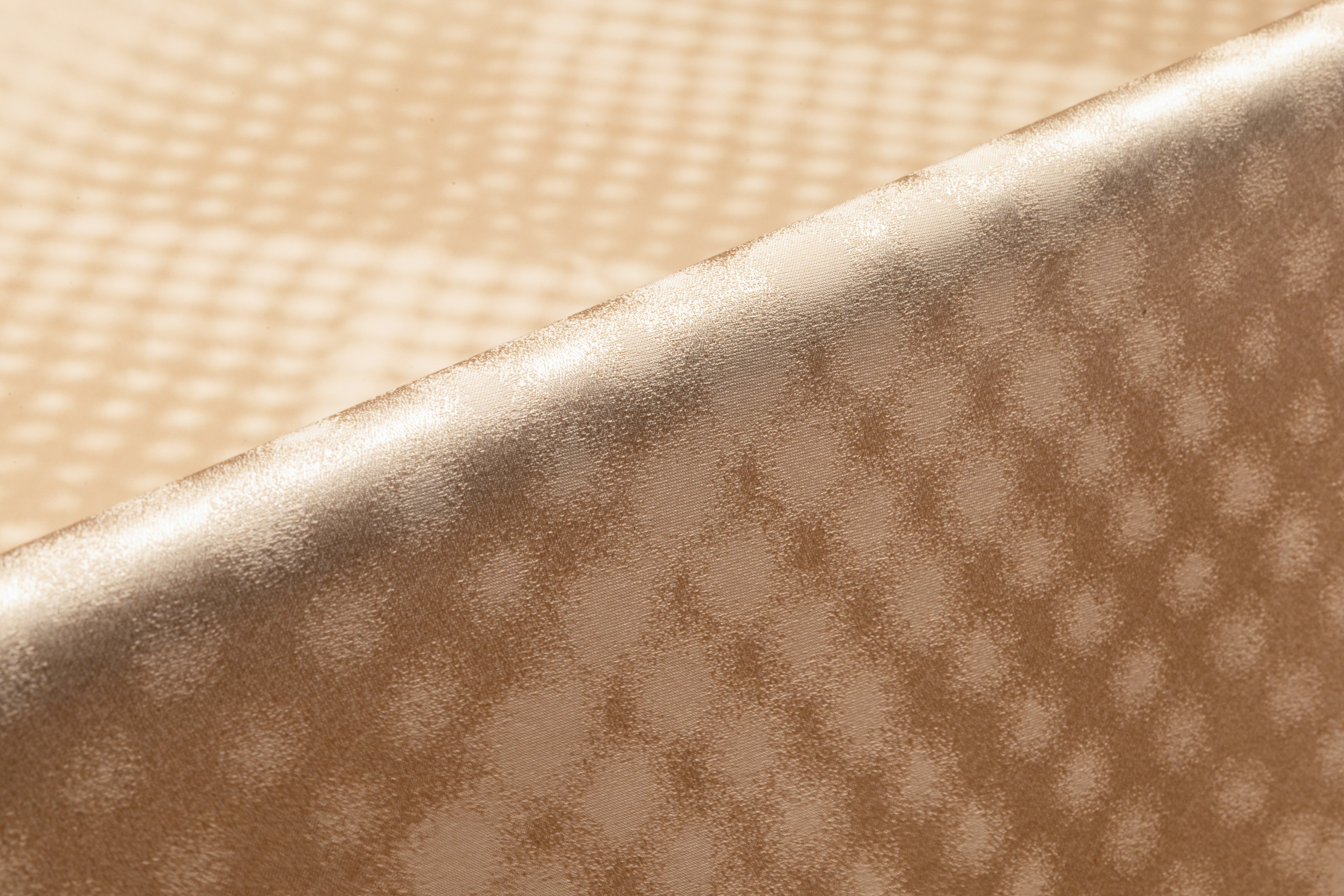 Dotted Italian Silk Jacquard - Champagne Gold