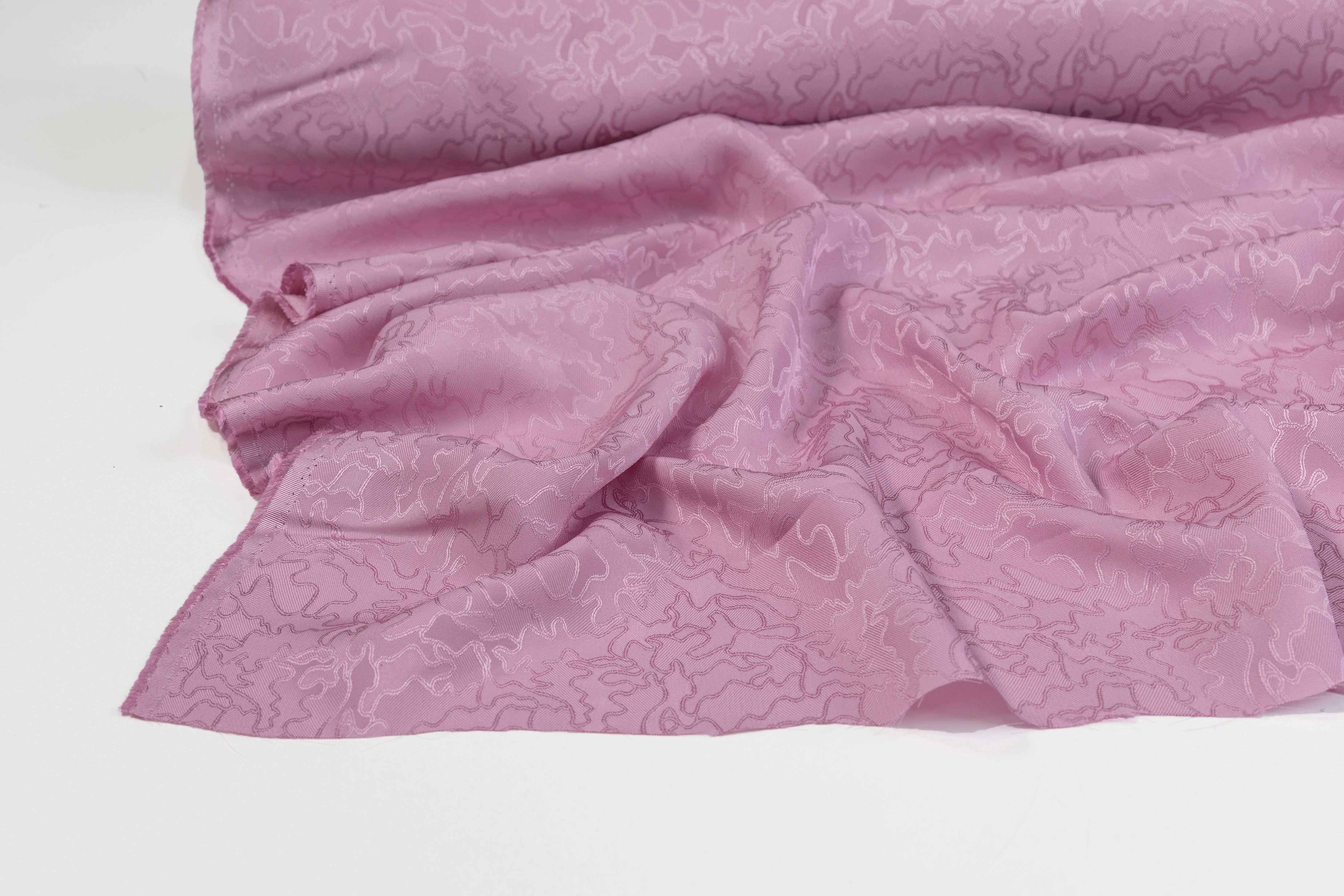 Italian Silk Viscose Jacquard - Pink