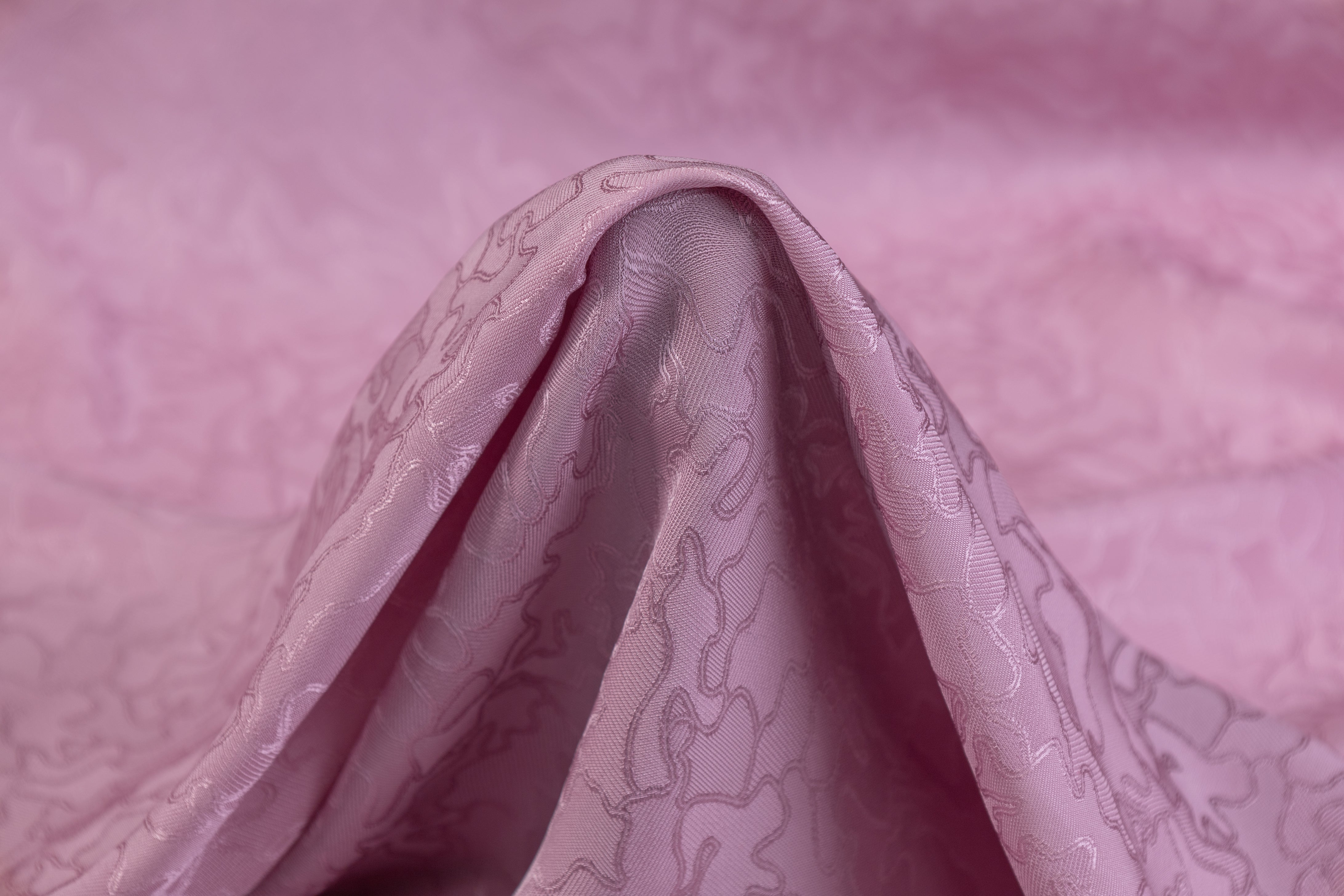 Italian Silk Viscose Jacquard - Pink