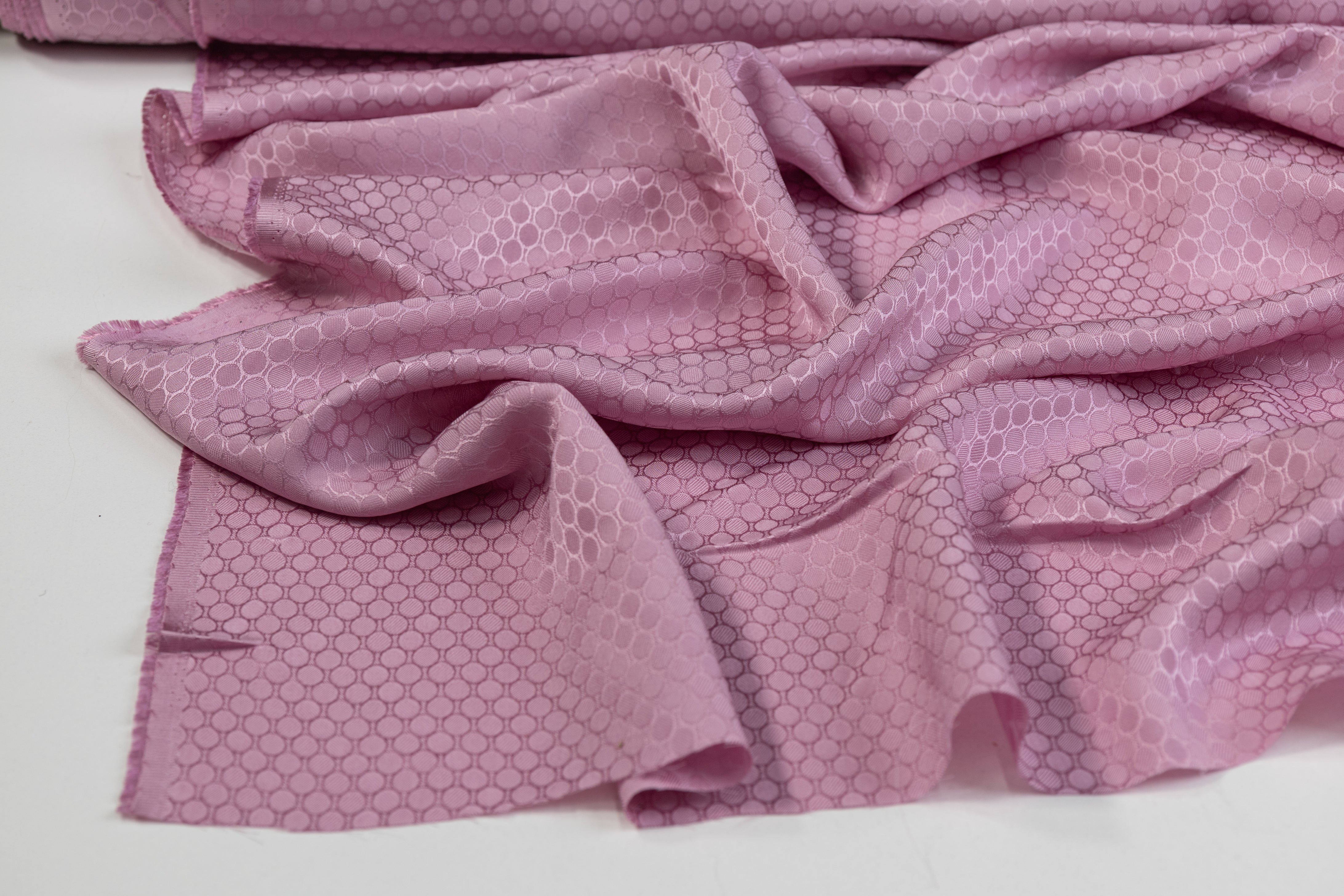 Italian Silk Viscose Jacquard - Pink