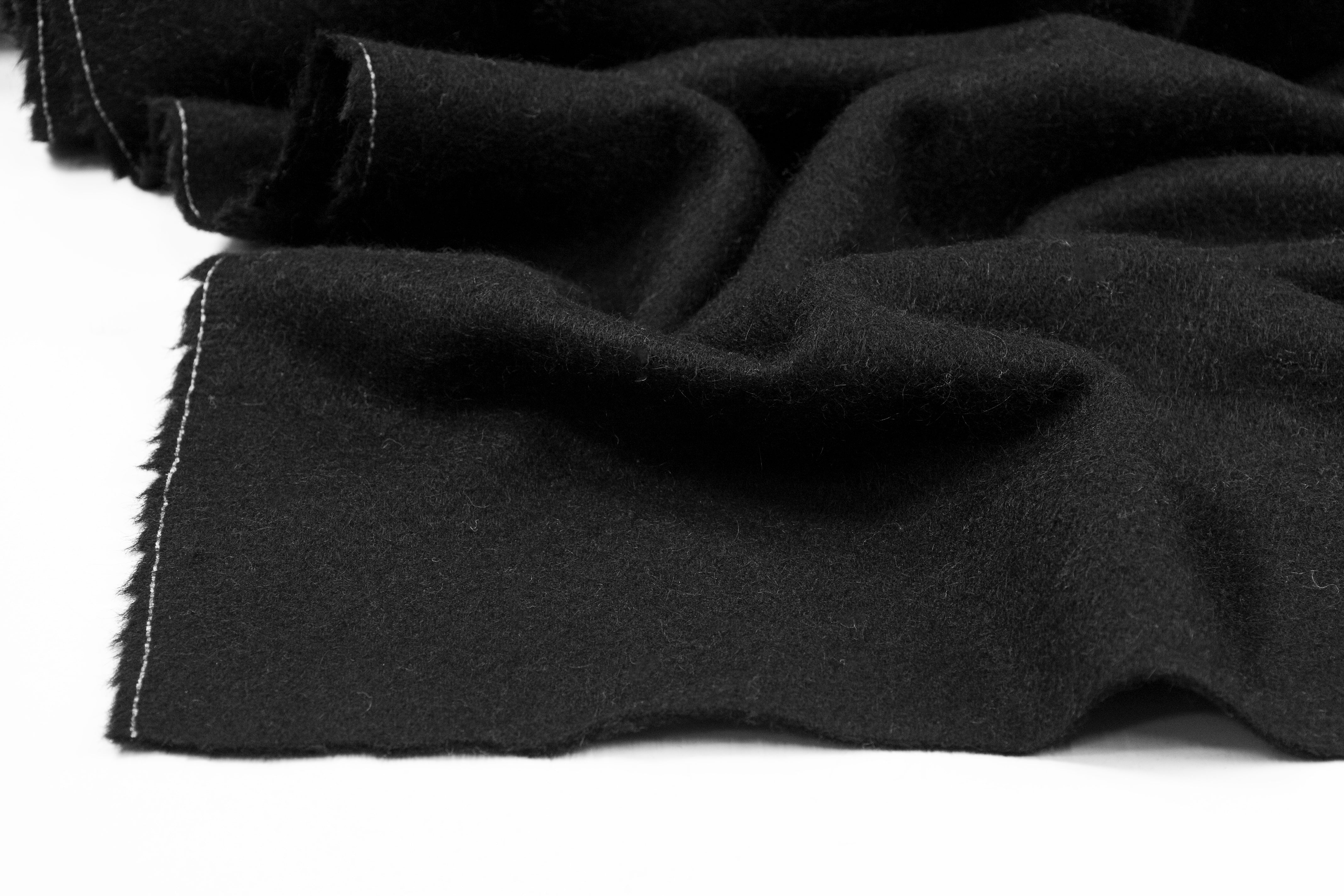 Solid Wool Coating - Black