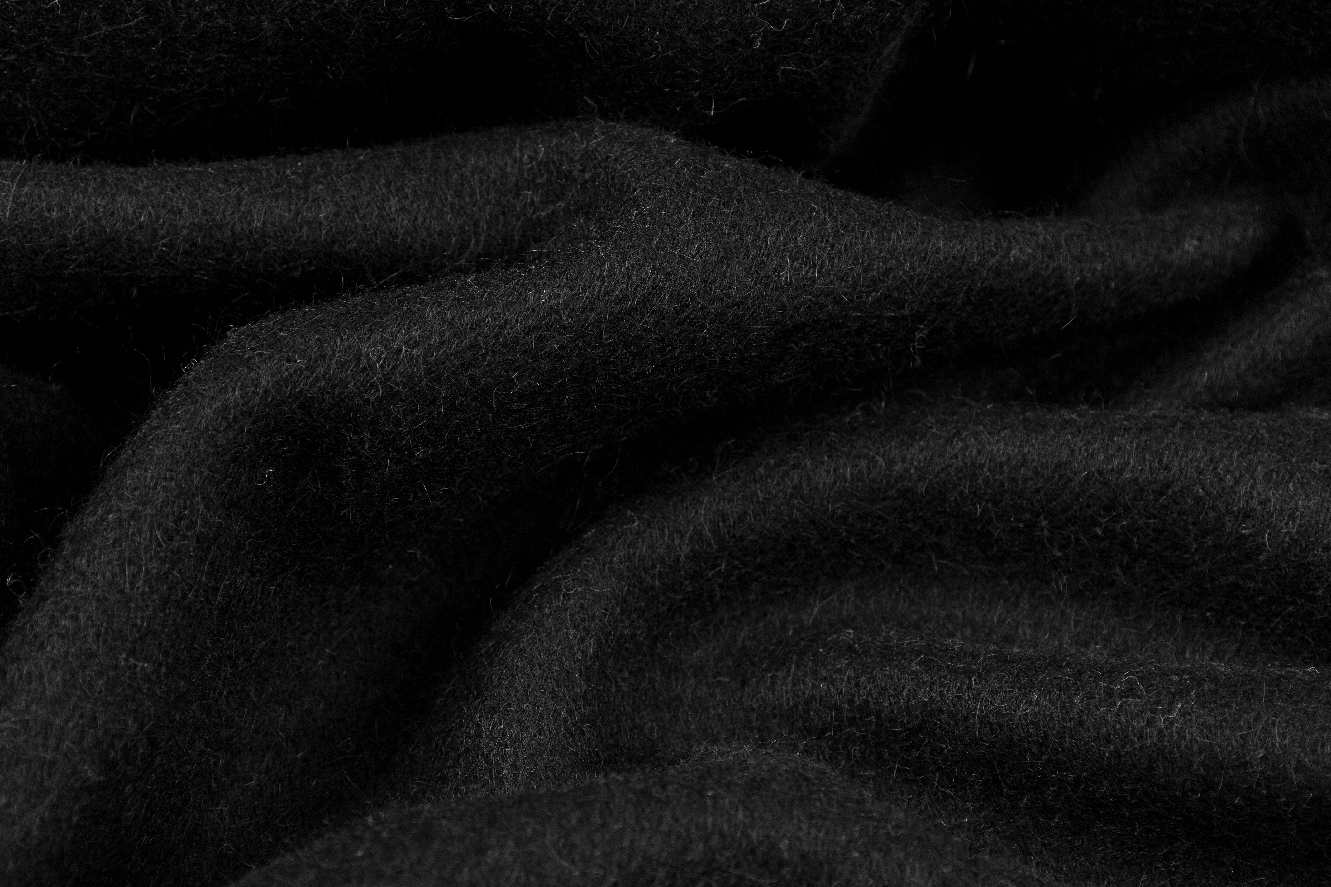 Solid Wool Coating - Black