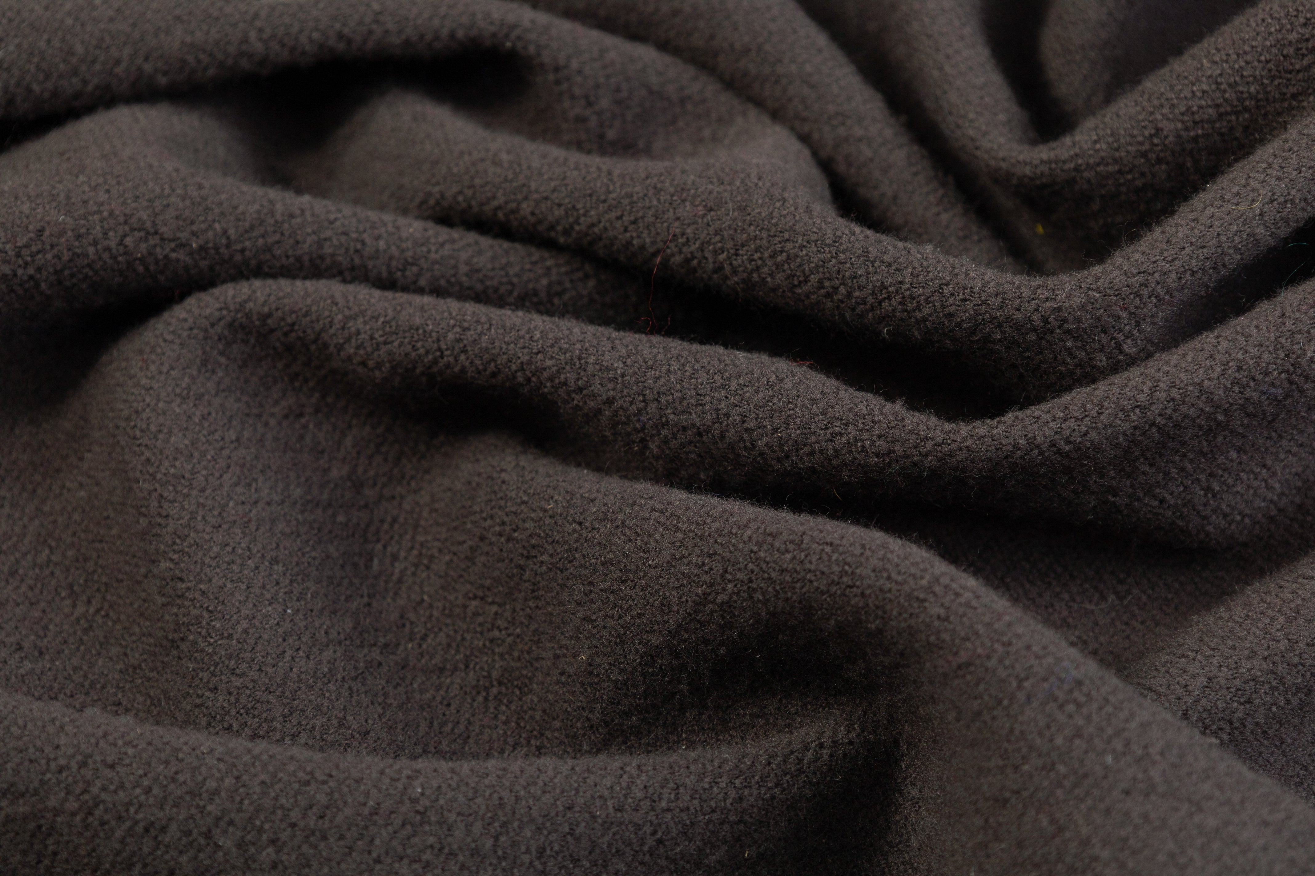 Poly Wool Pique Coating - Mud Gray