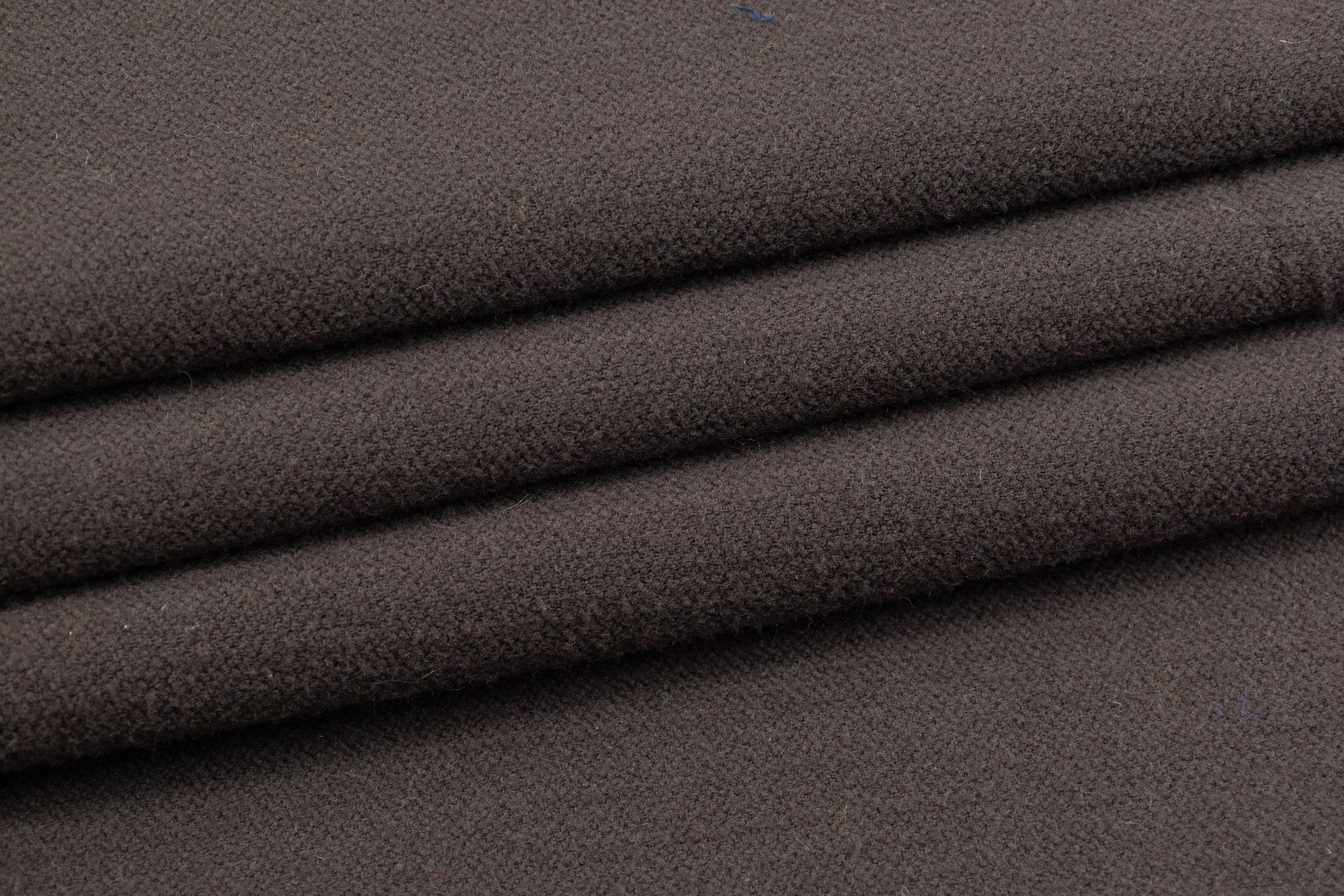 Poly Wool Pique Coating - Mud Gray
