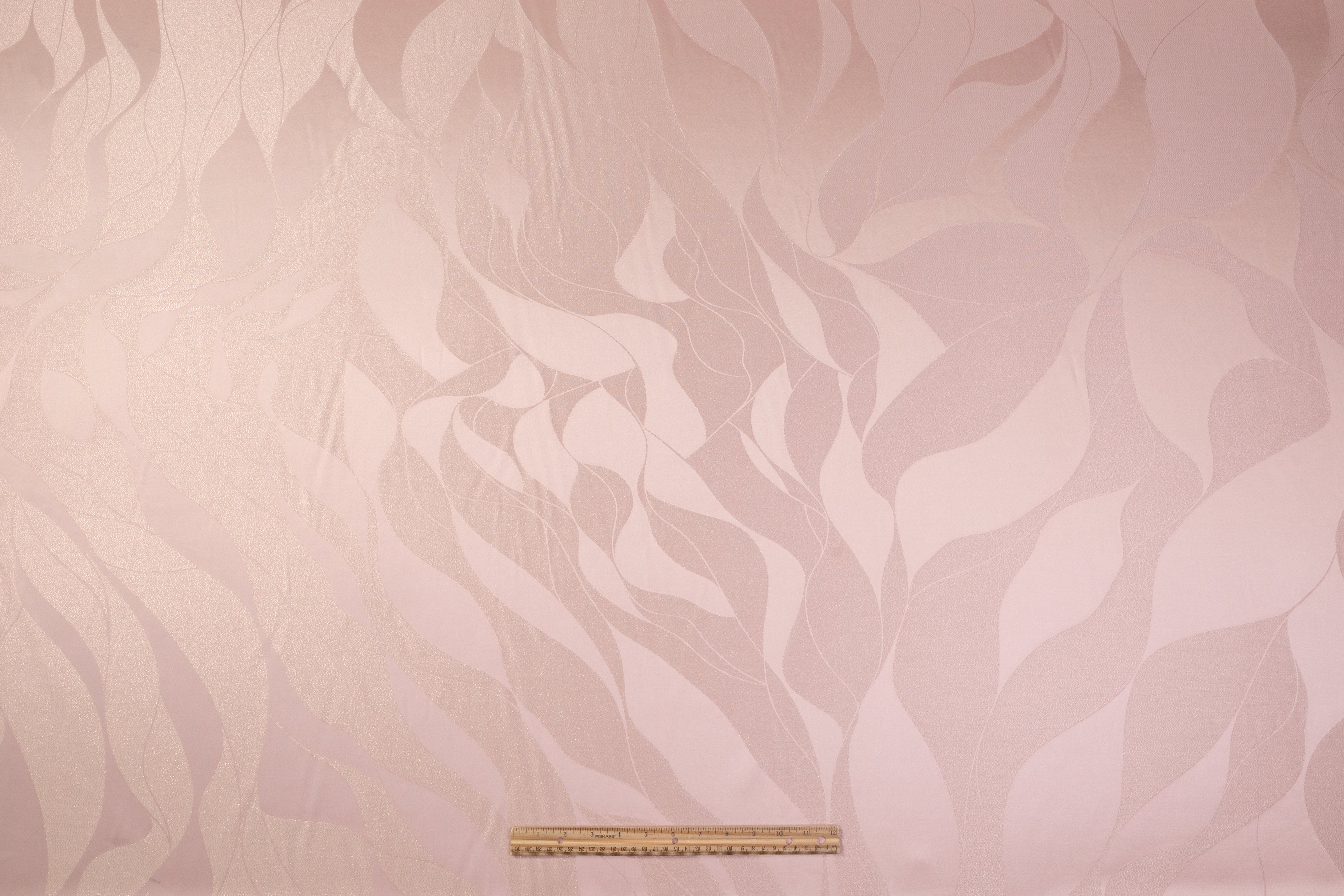 Metallic Italian Silk Viscose Jacquard - Blush