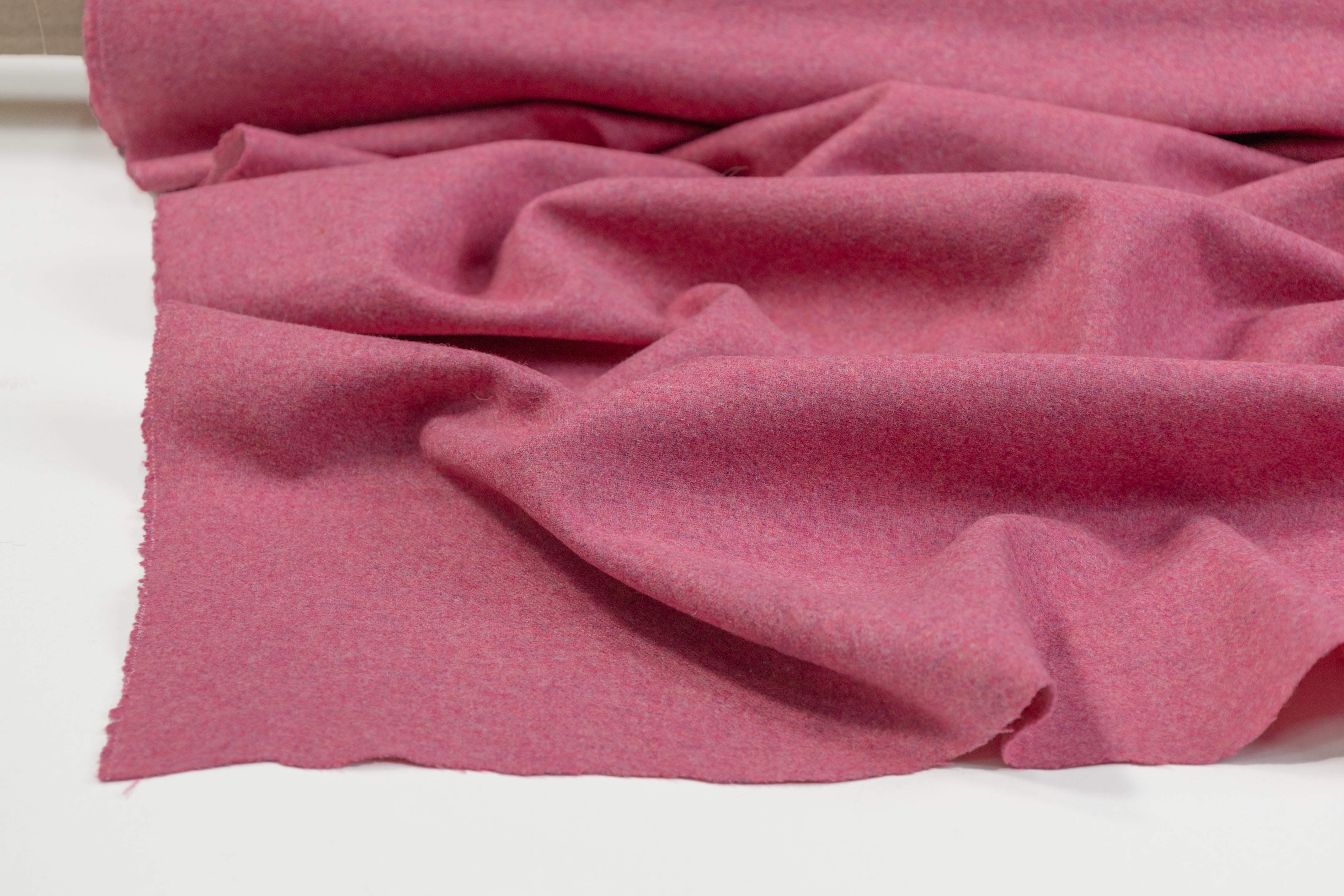 Solid Poly Wool Flannel - Pink