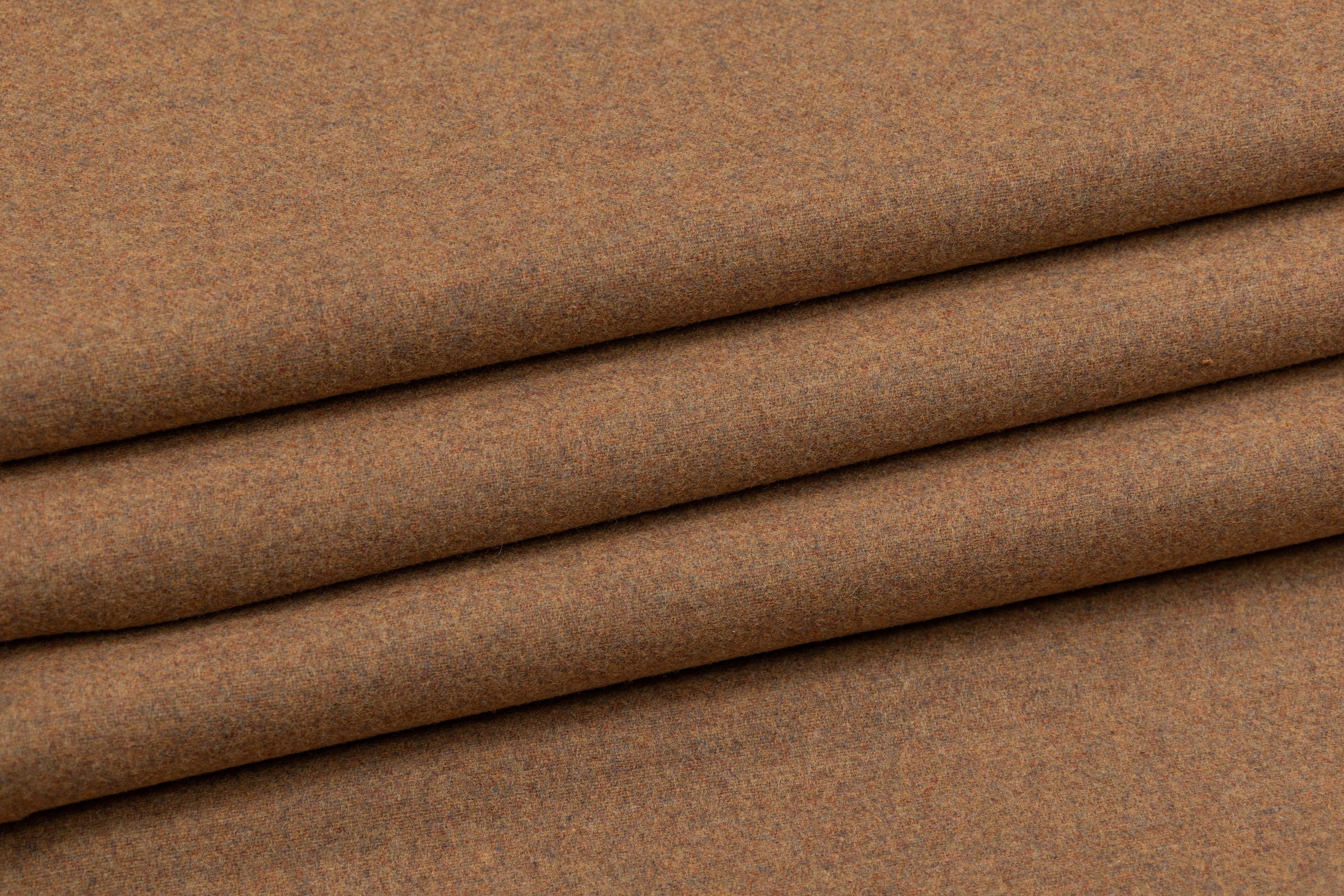 Solid Poly Wool Flannel - Brown