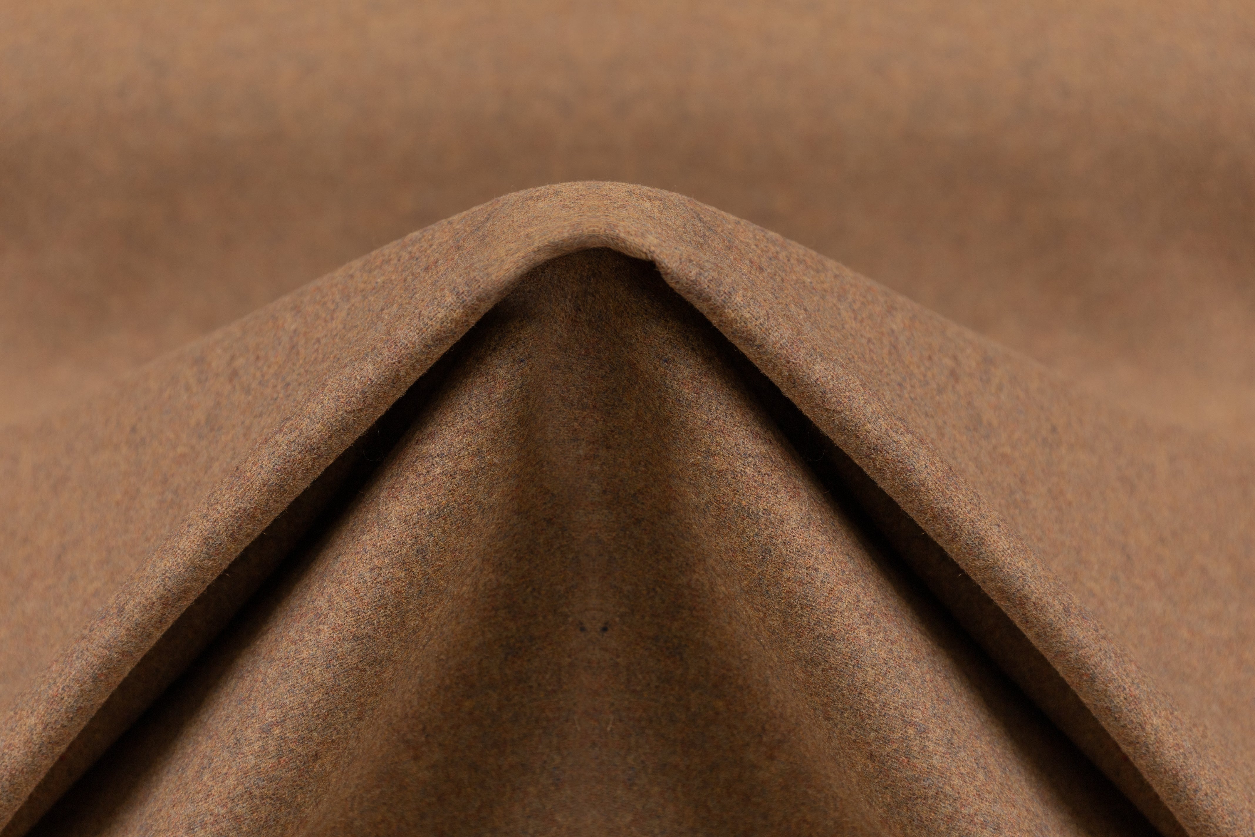 Solid Poly Wool Flannel - Brown