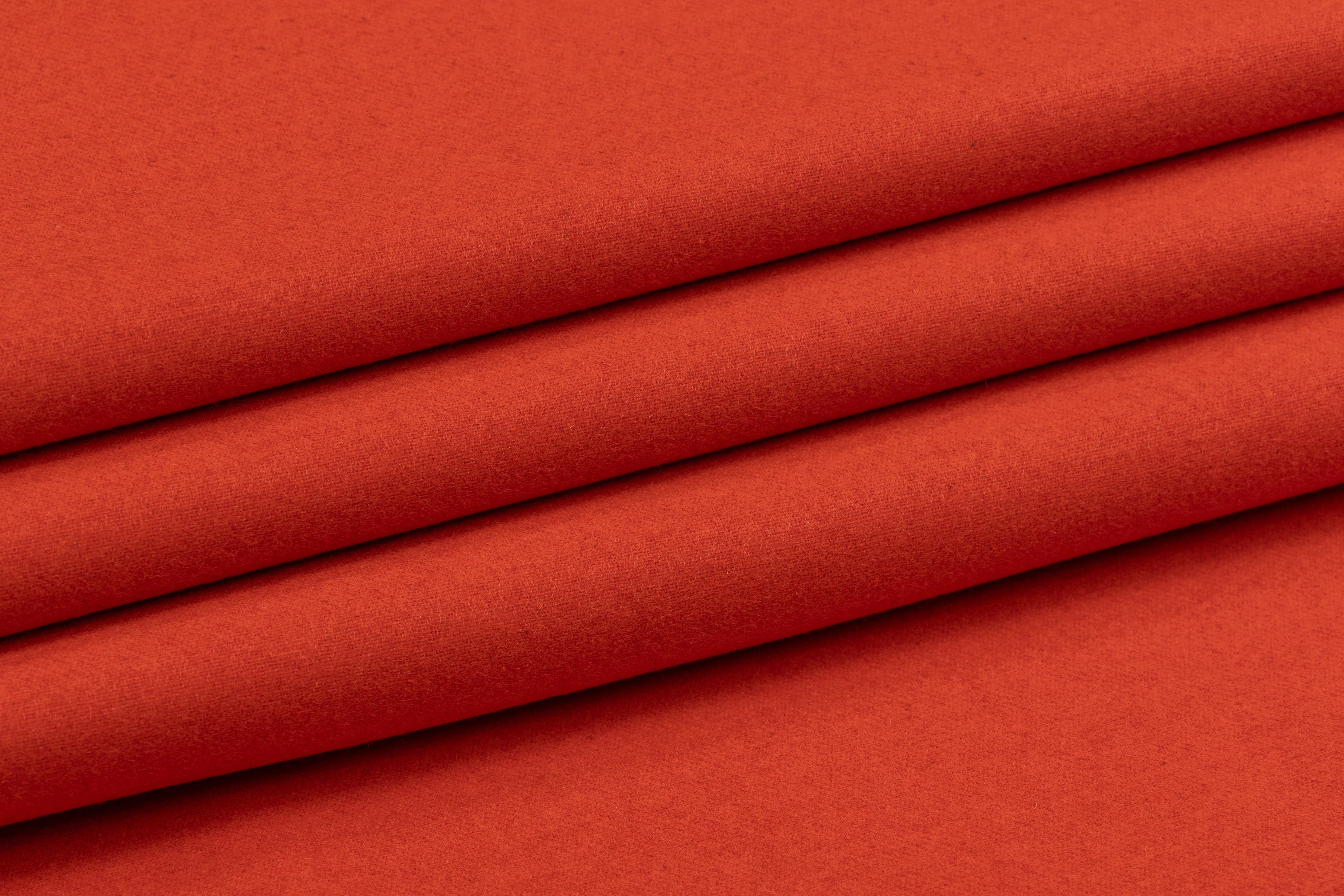 Solid Poly Wool Flannel - Orange