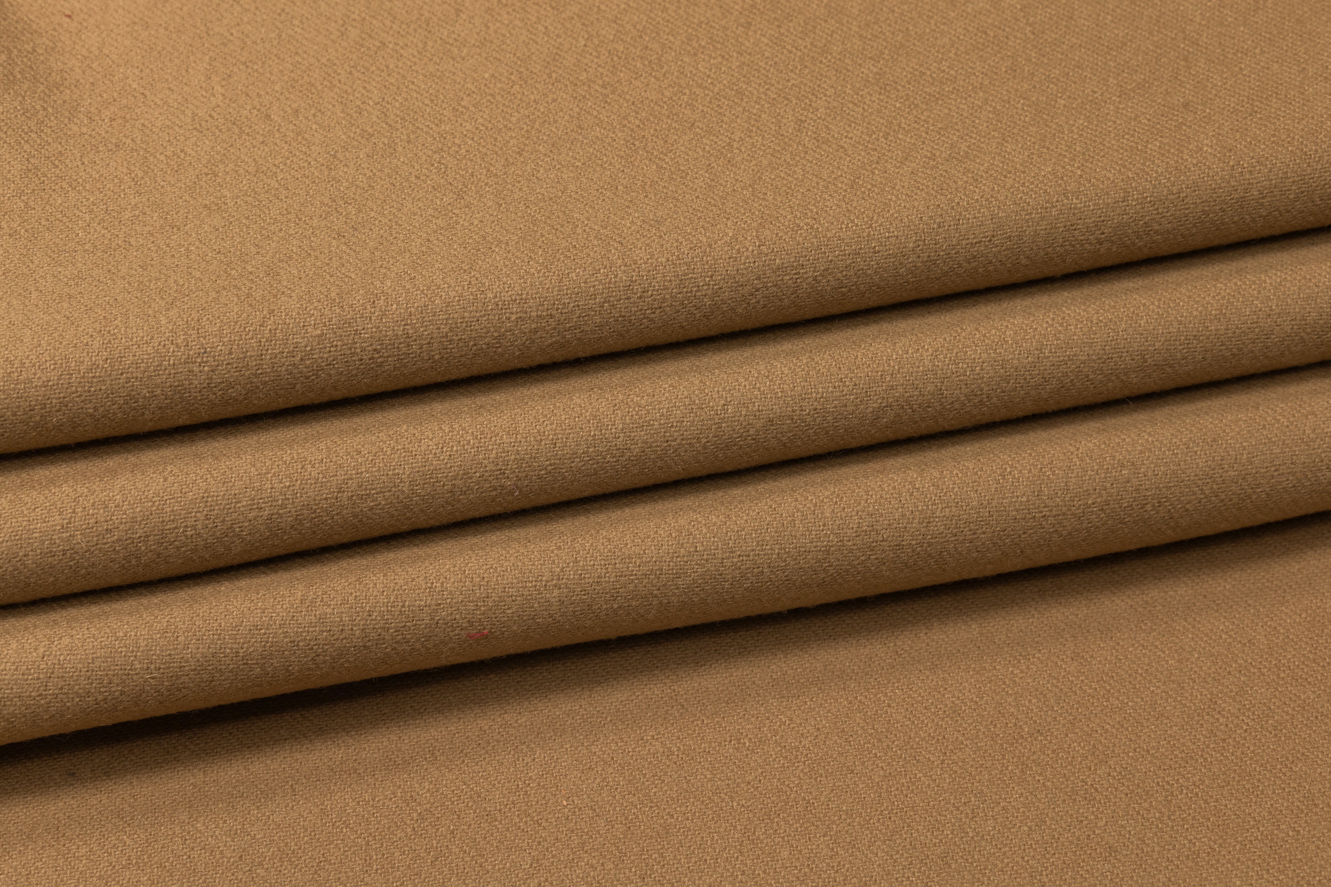 Solid Wool Flannel - Camel Brown