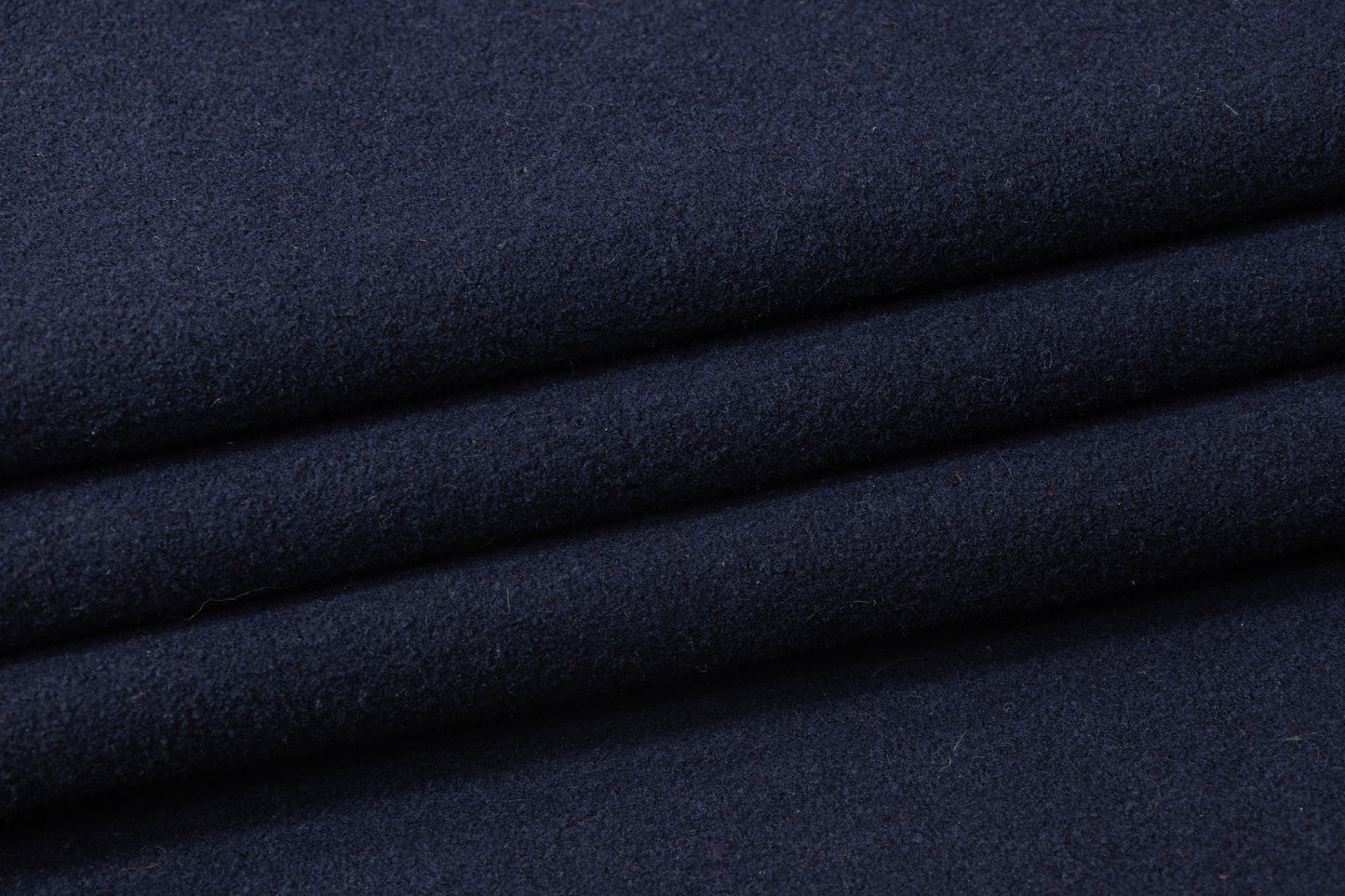 Solid Stretch Wool Coating - Navy Blue