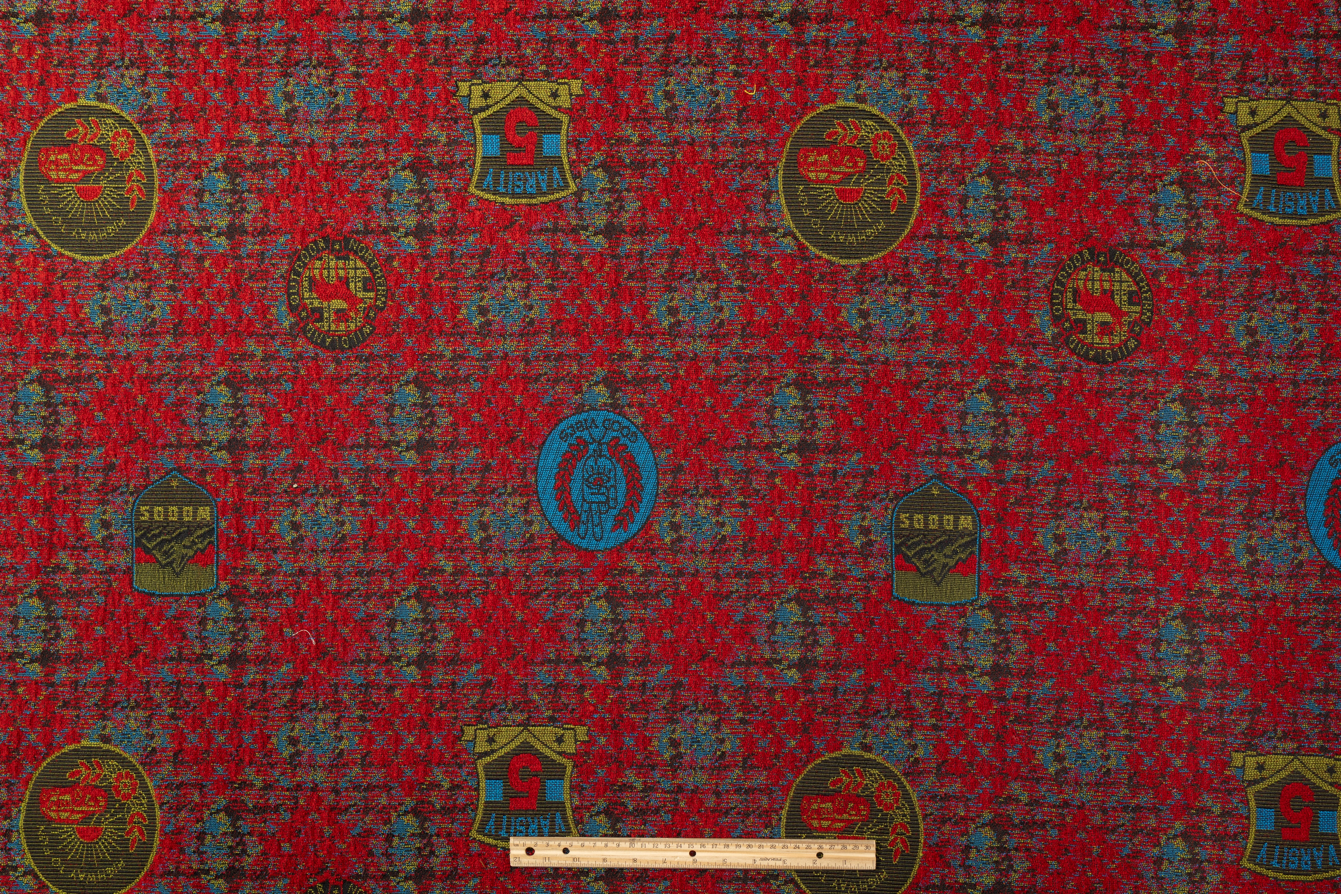 Italian "Varsity" Tweed Boucle - Red