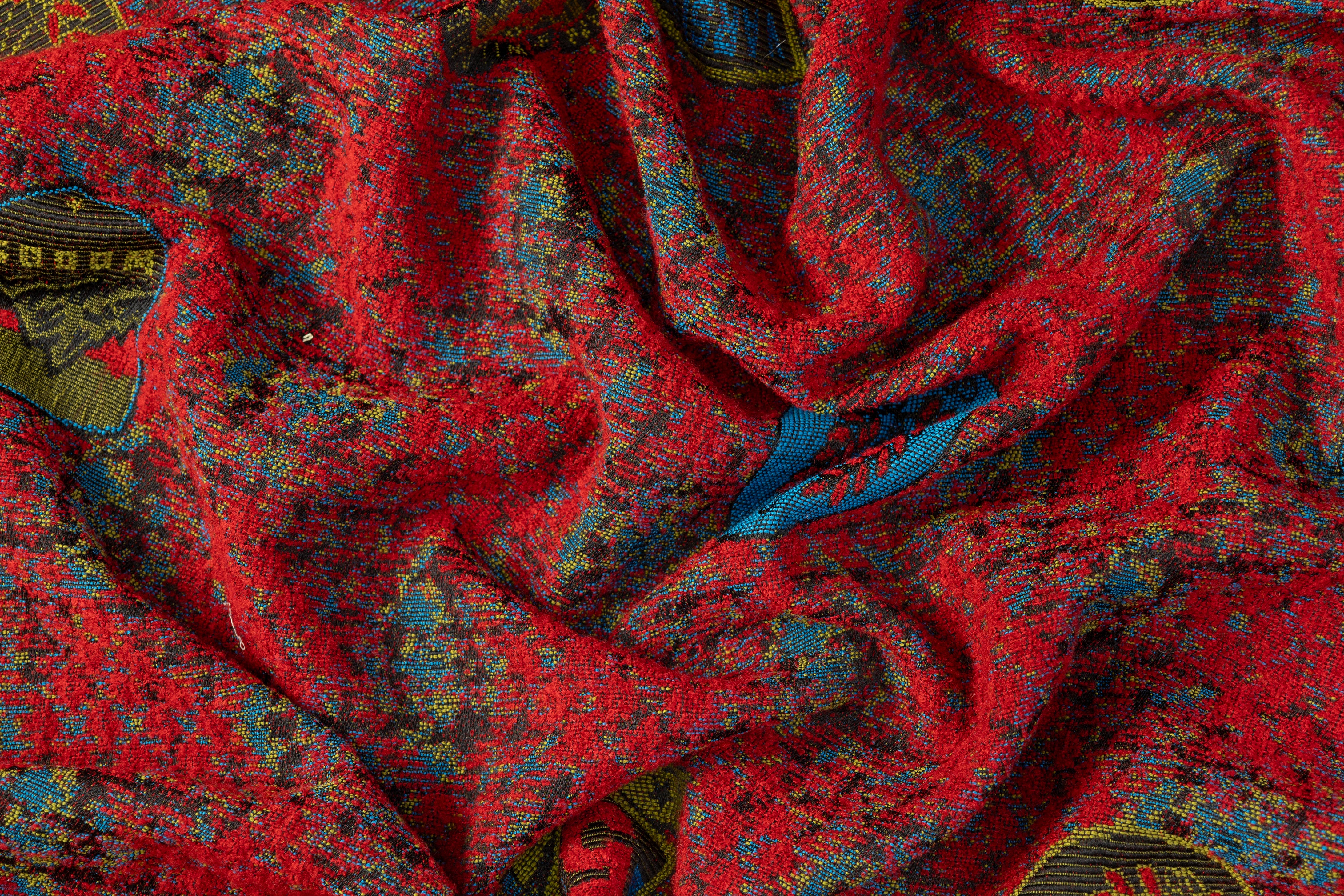 Italian "Varsity" Tweed Boucle - Red