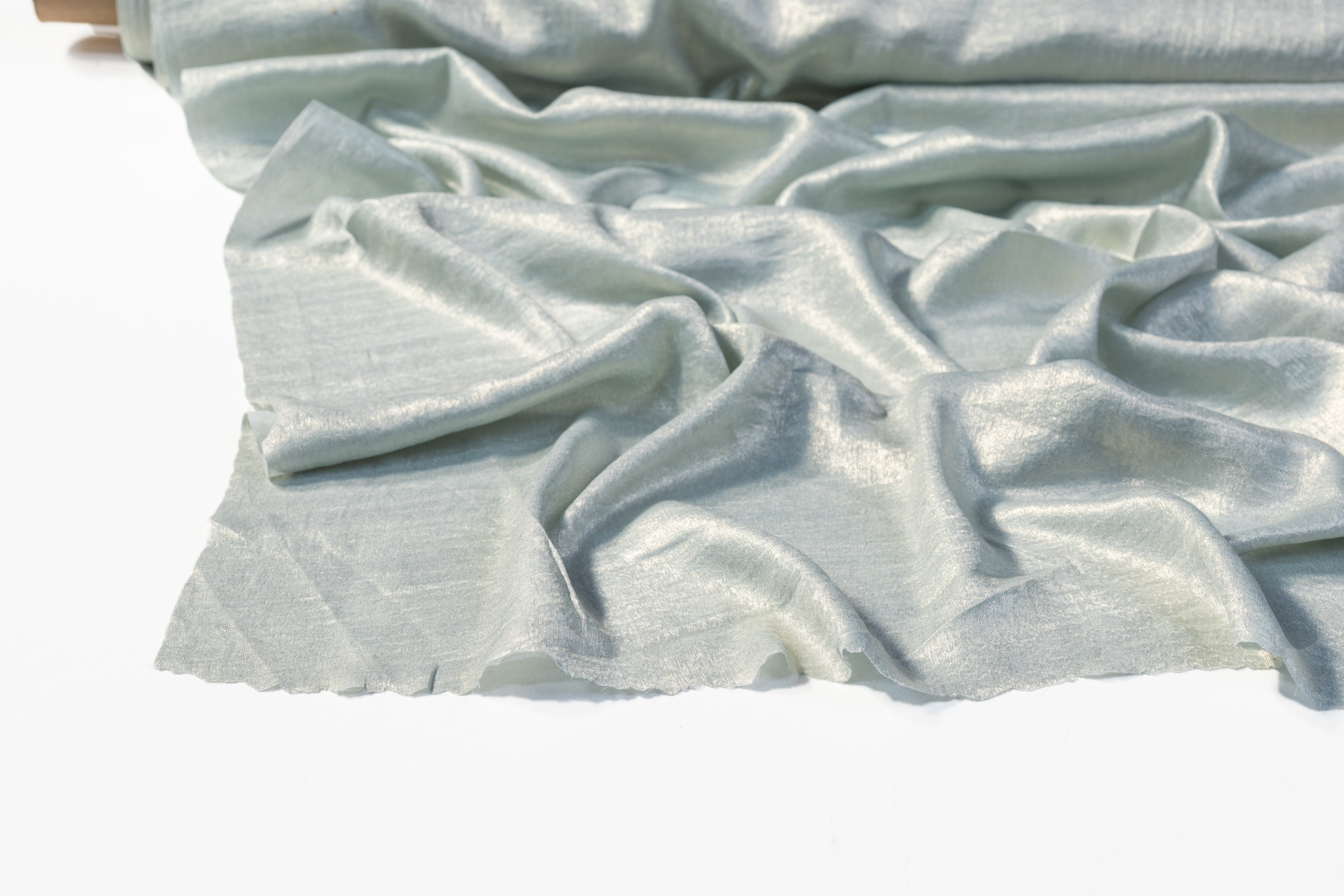 Shimmer Crepe de Chine - Icy Green