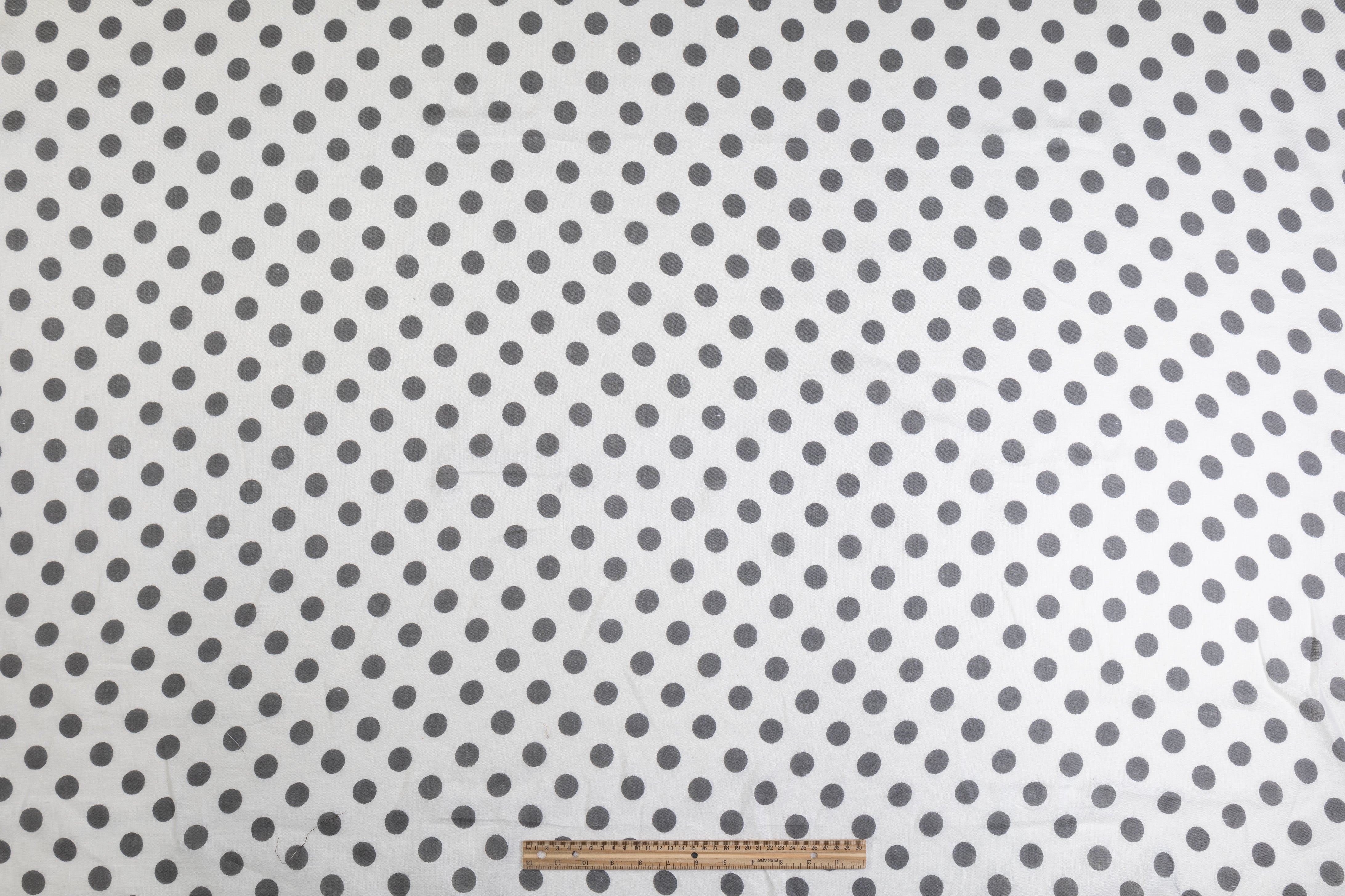 Dotted Italian Linen - Gray / White