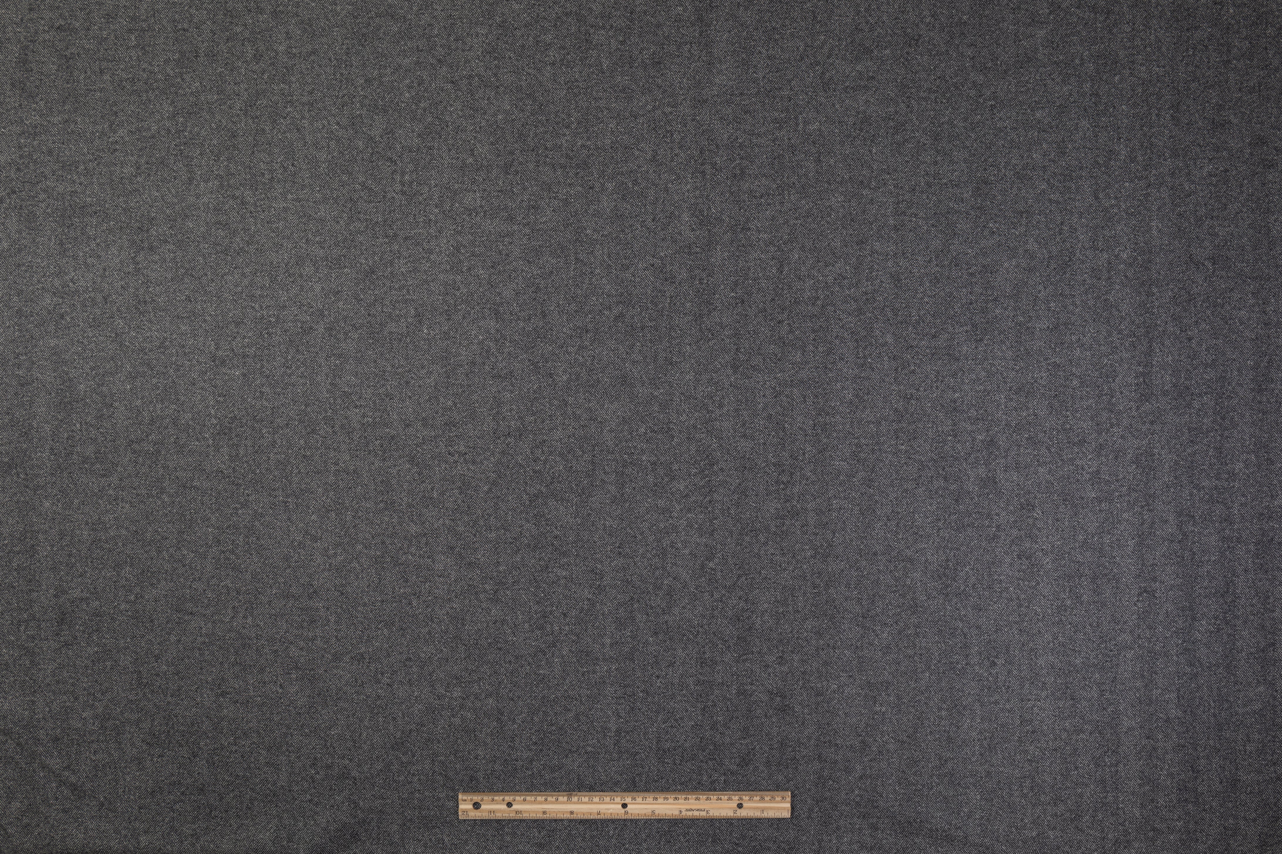 Double-Faced Herringbone Wool - Gray