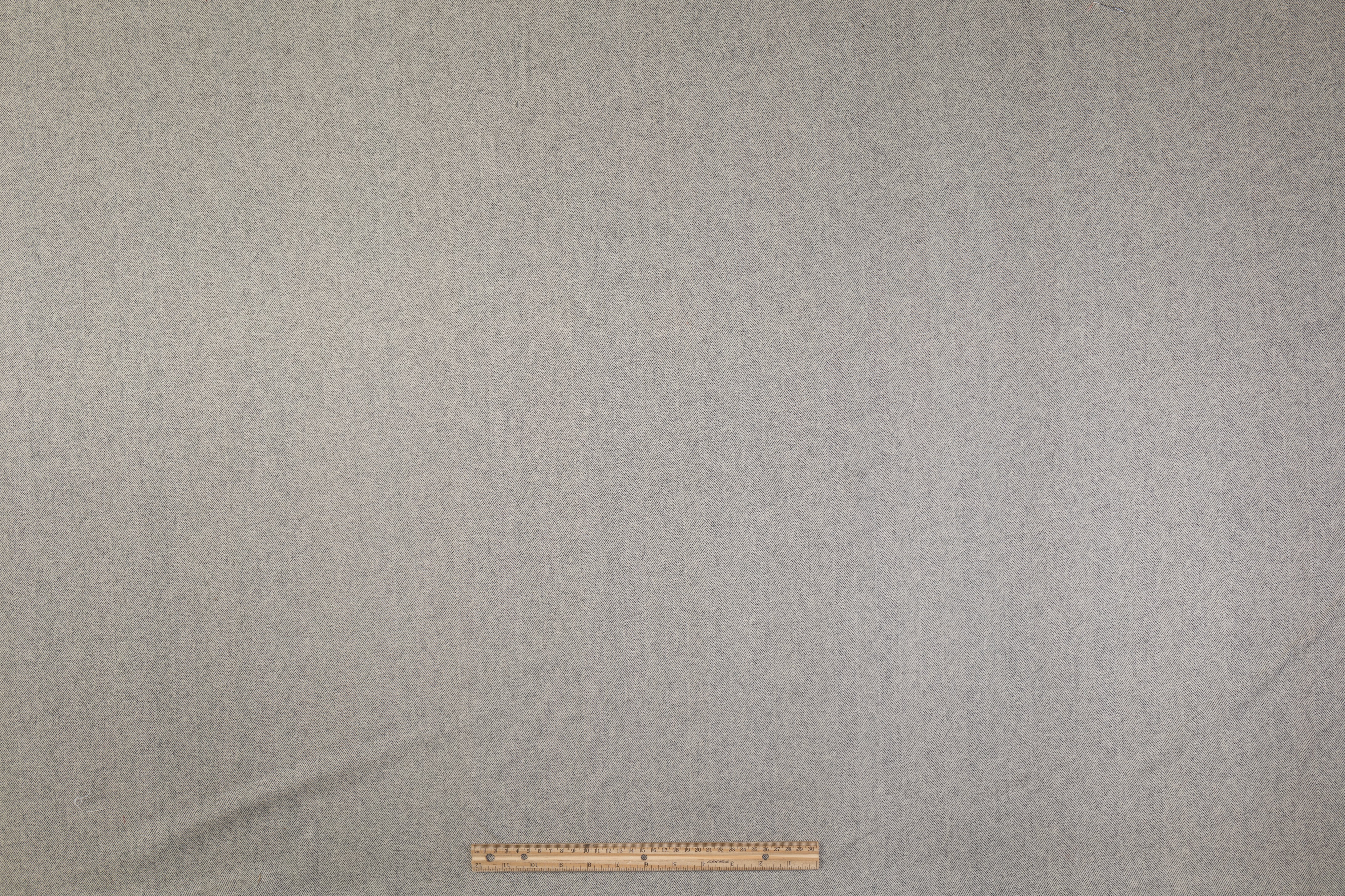 Double-Faced Herringbone Wool - Gray