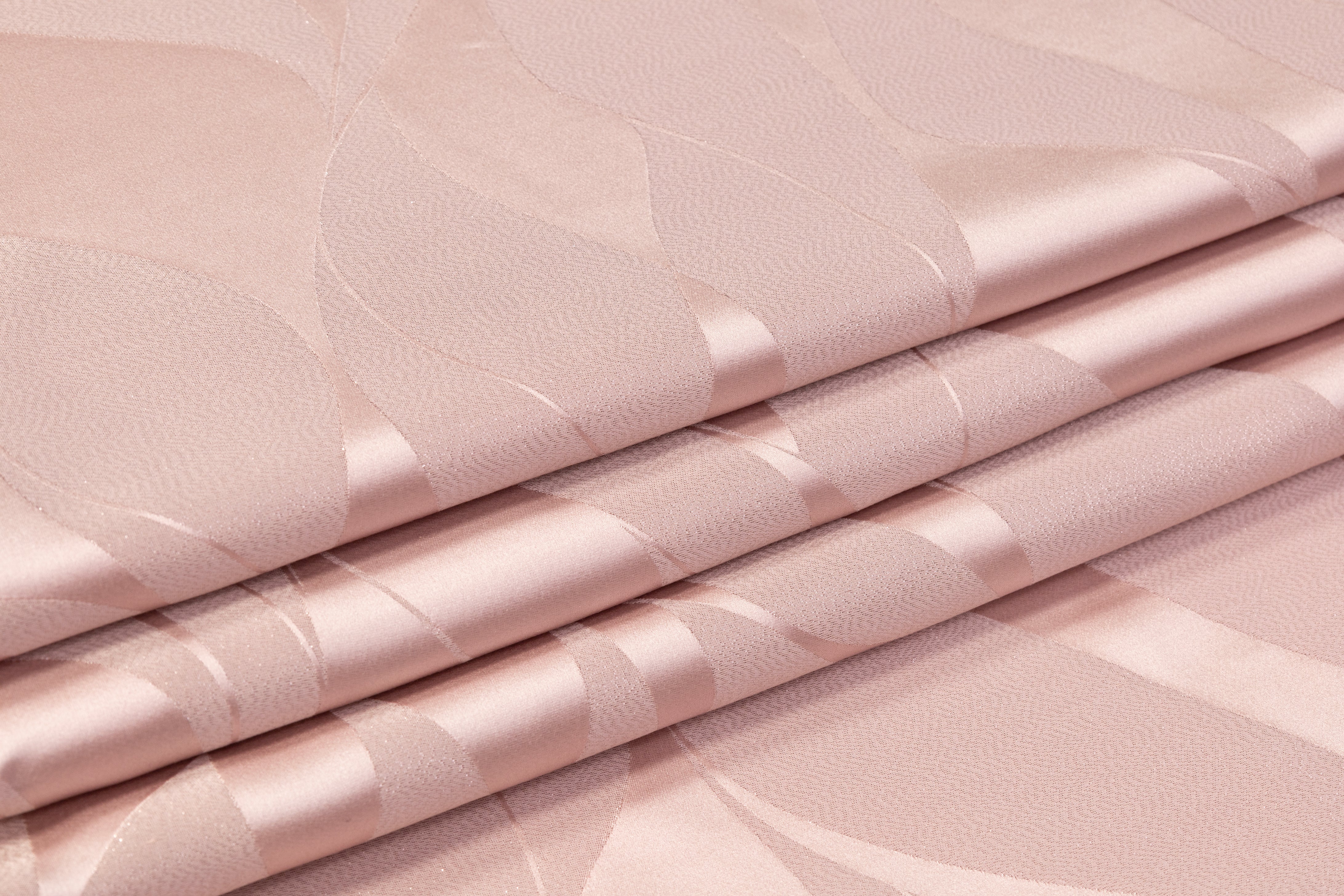 Metallic Italian Silk Viscose Jacquard - Blush