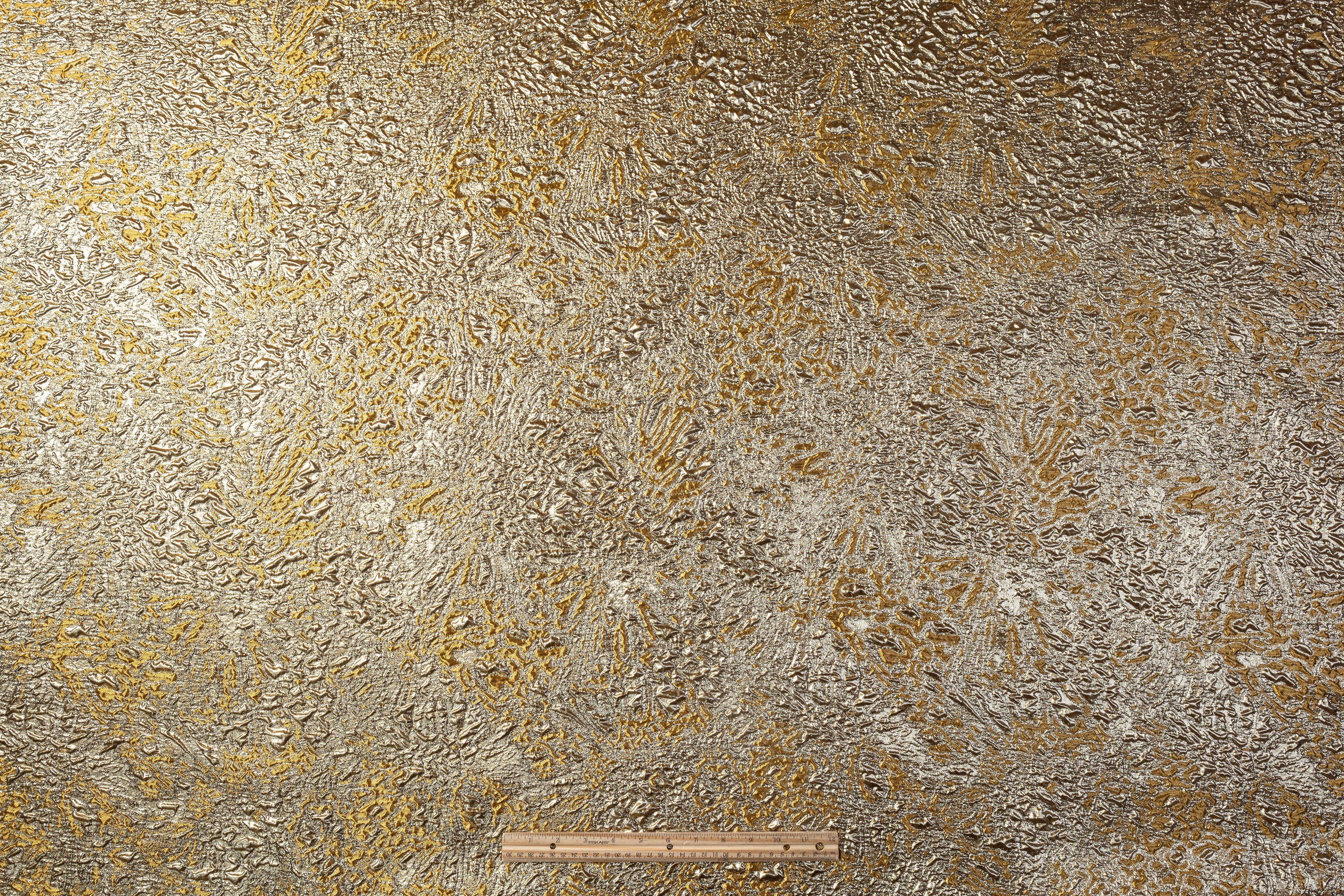 Abstract Metallic Cloqué Brocade - Gold
