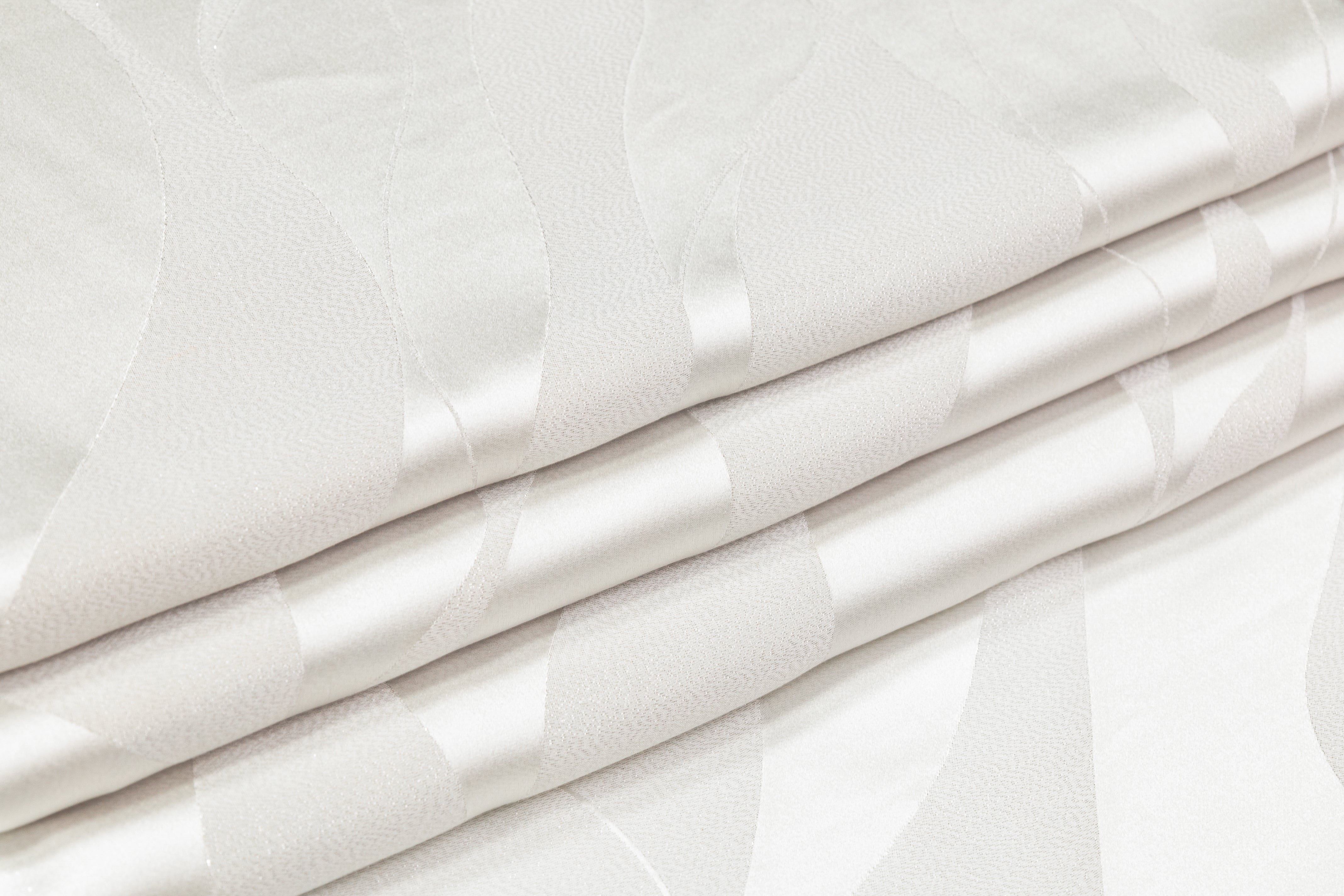 Metallic Italian Silk Viscose Jacquard - Off White
