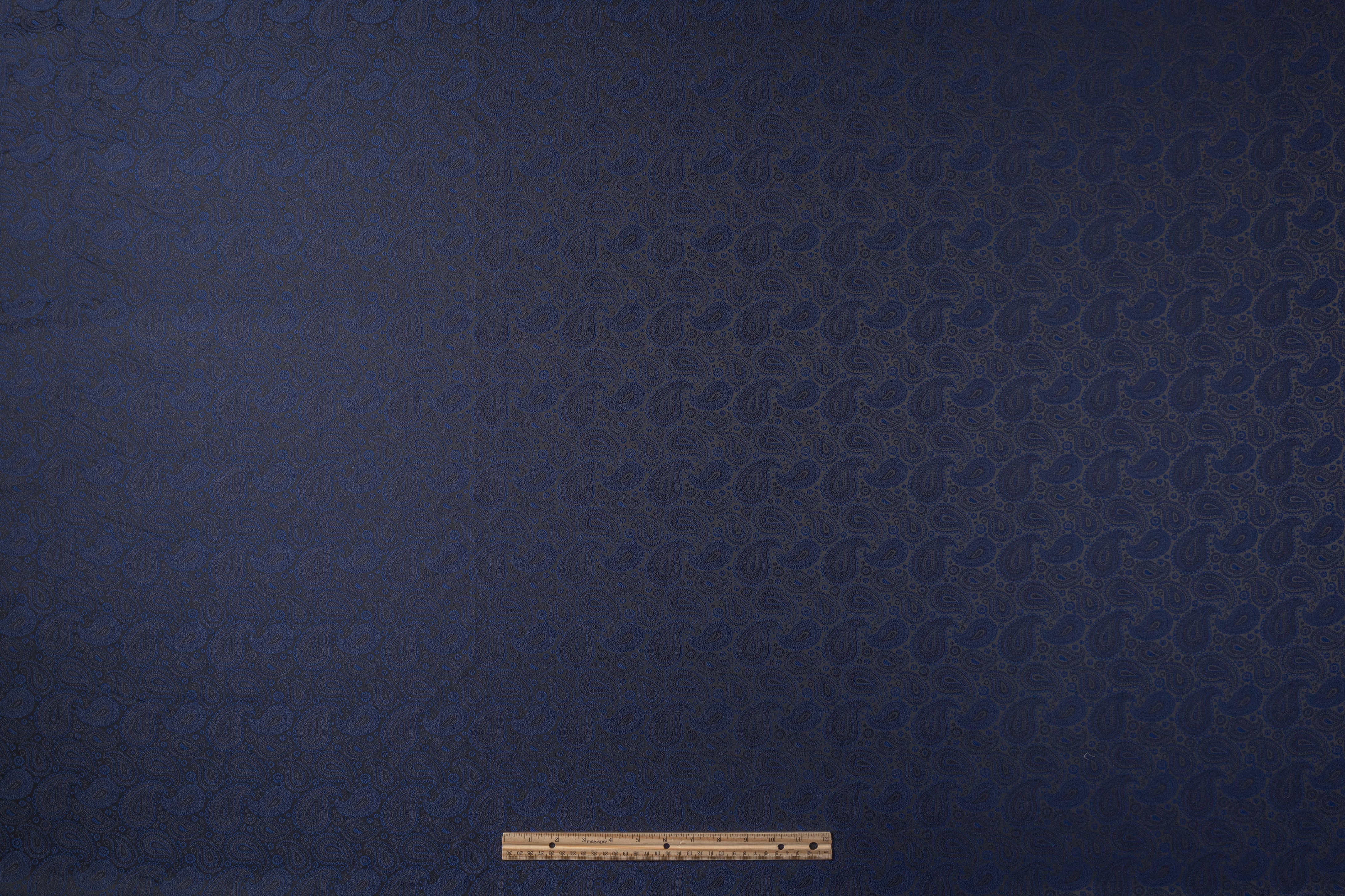 Paisley Brocade - Navy Blue