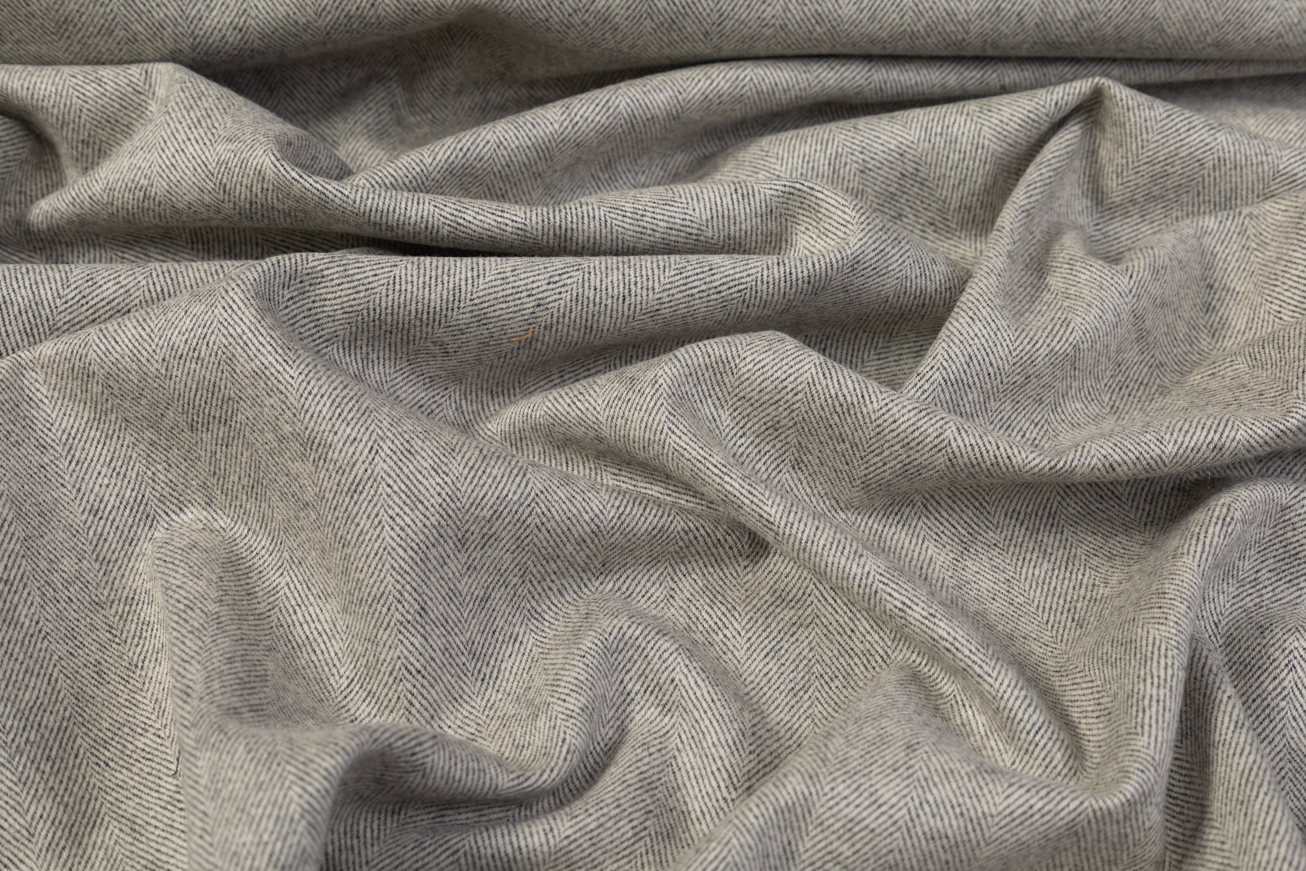Double-Faced Herringbone Wool - Gray