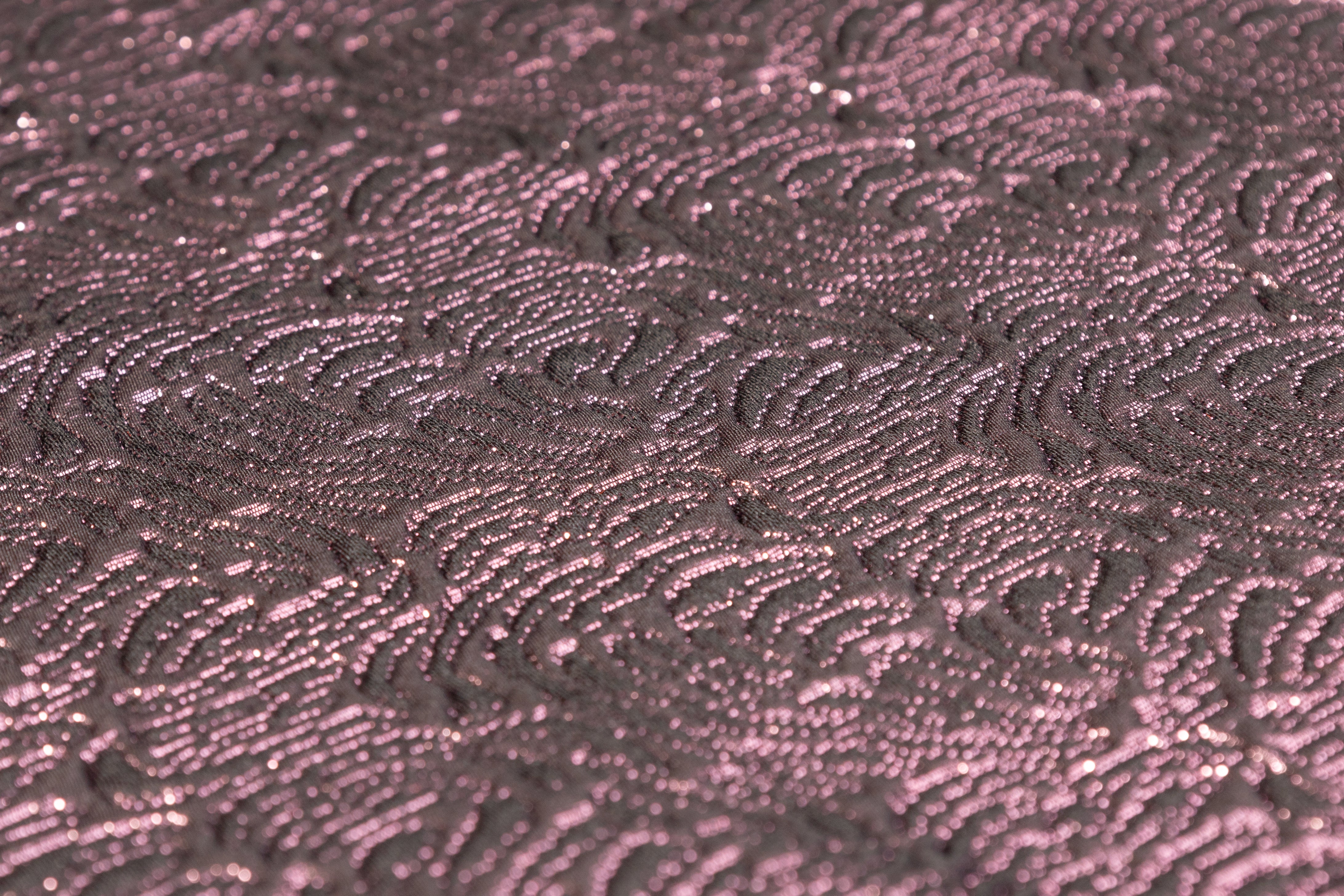 Abstract Metallic Italian Matelassé Brocade - Purple