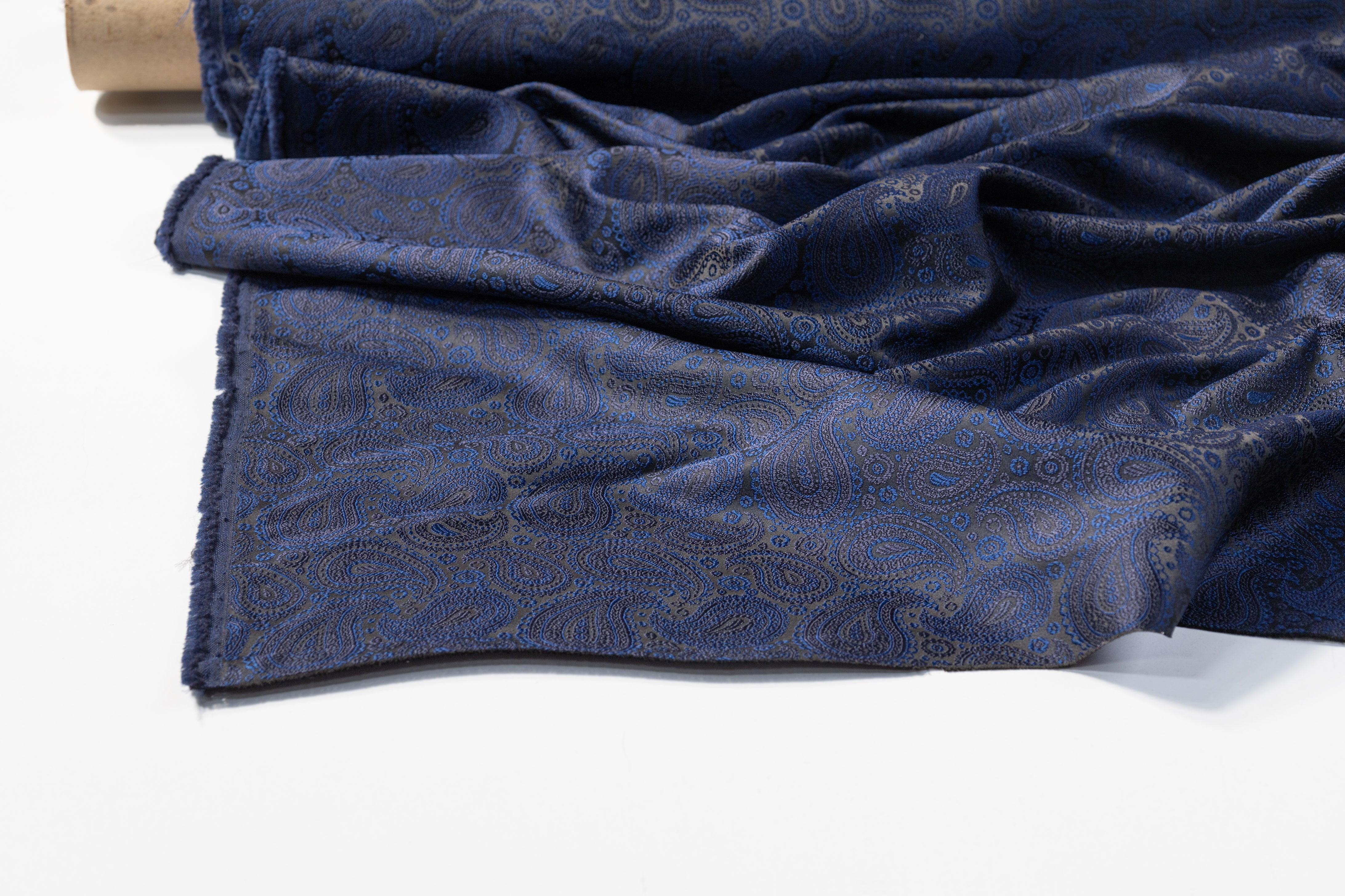 Paisley Brocade - Navy Blue