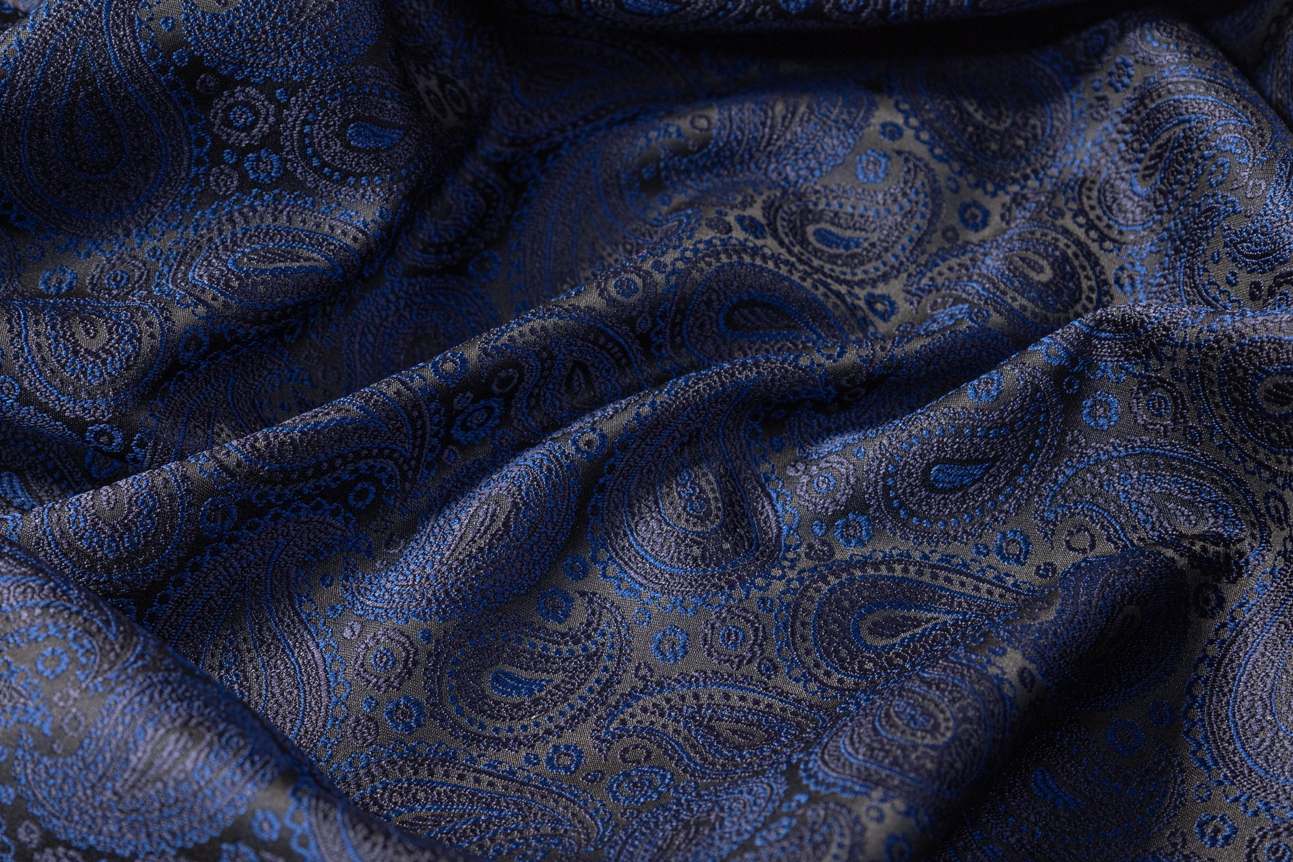 Paisley Brocade - Navy Blue