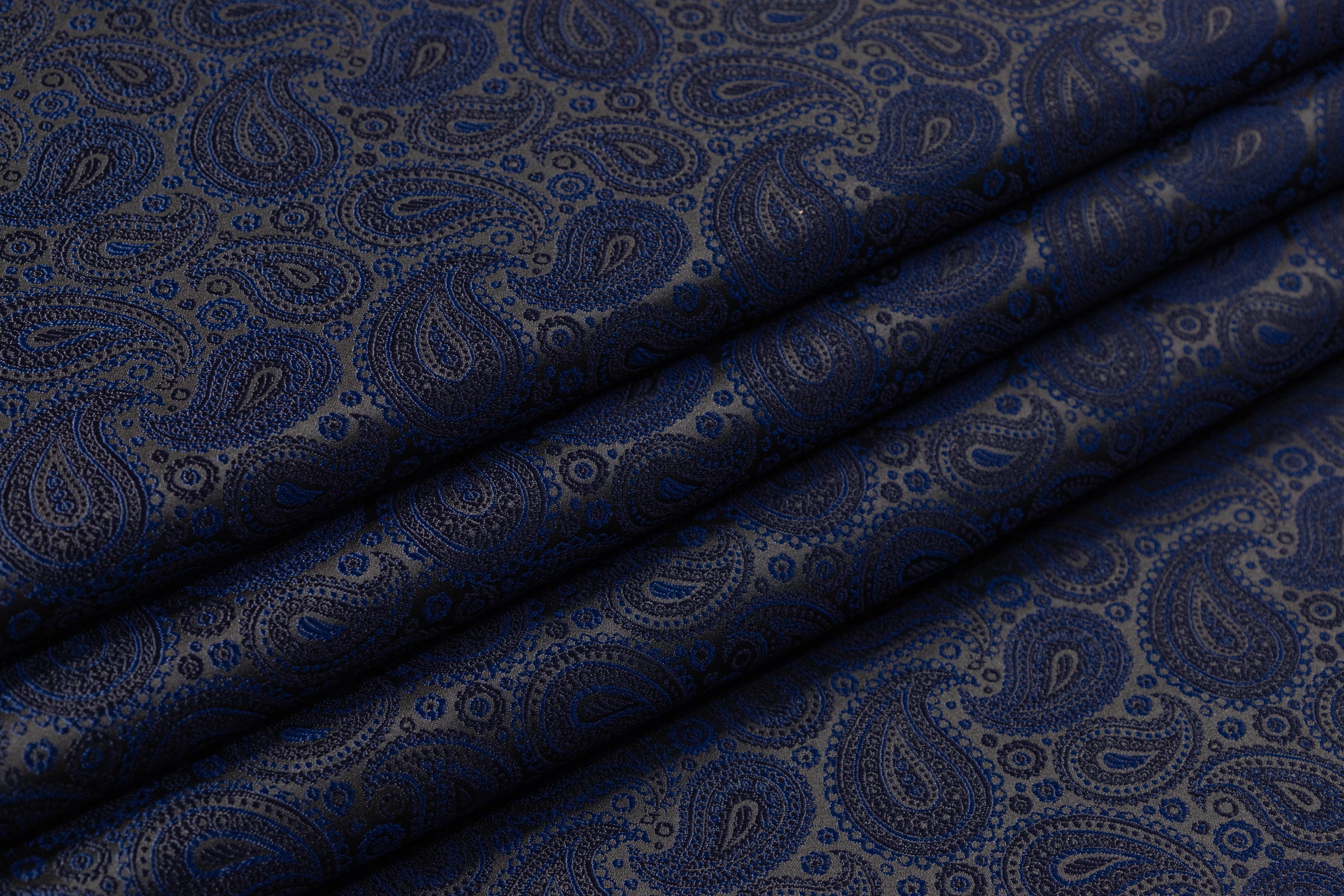 Paisley Brocade - Navy Blue