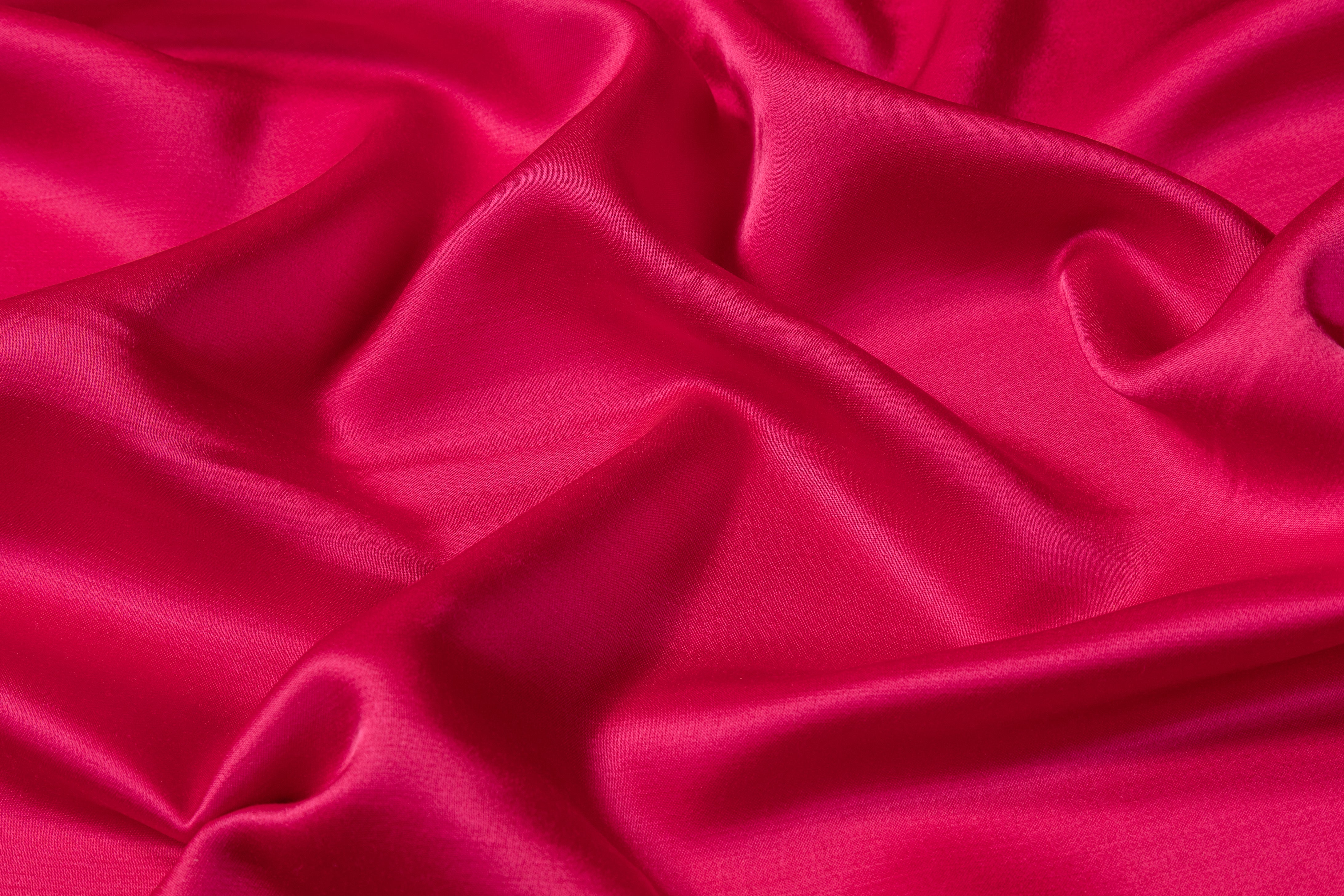 Double Faced Italian Acetate Wool Satin - Magenta