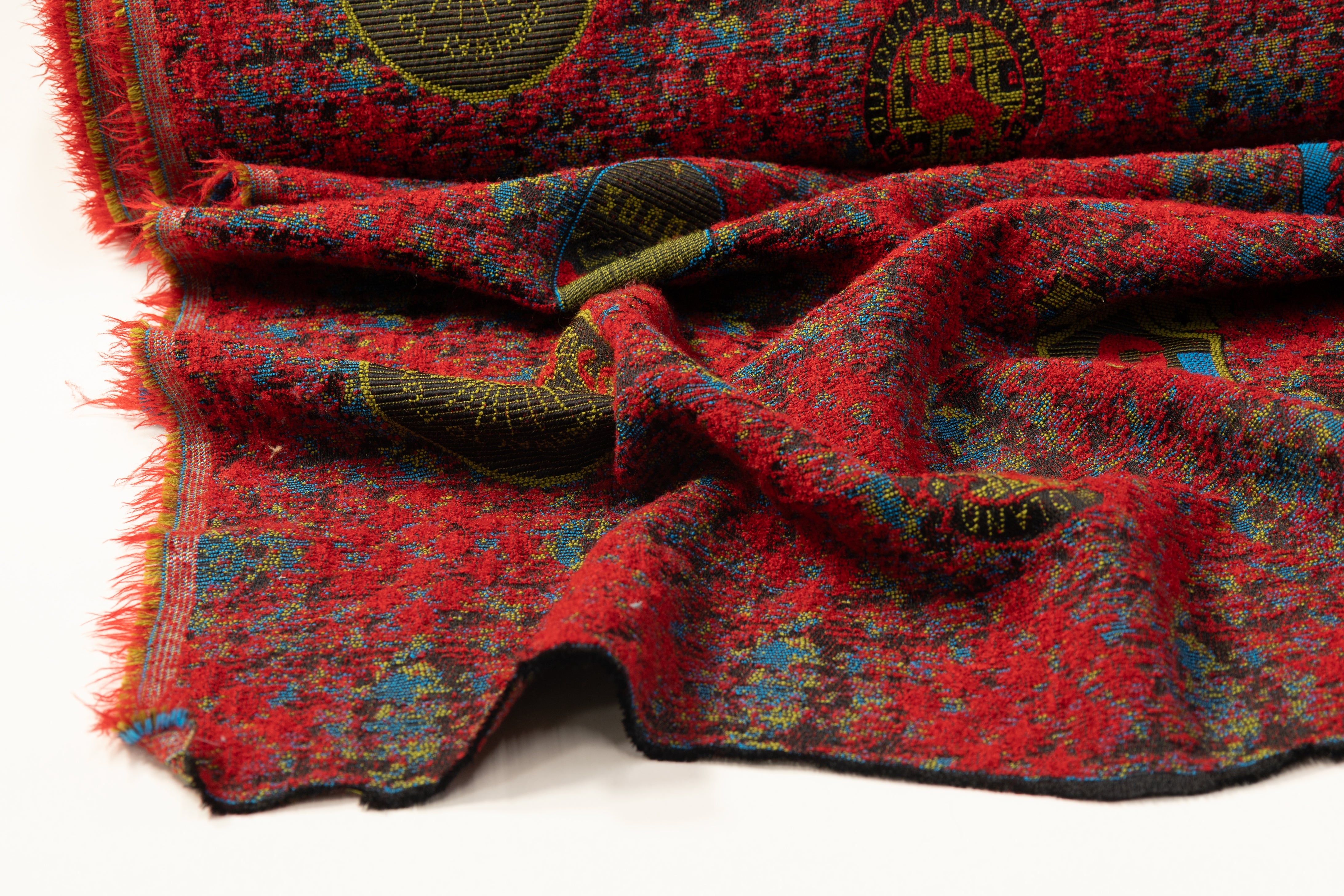 Italian "Varsity" Tweed Boucle - Red