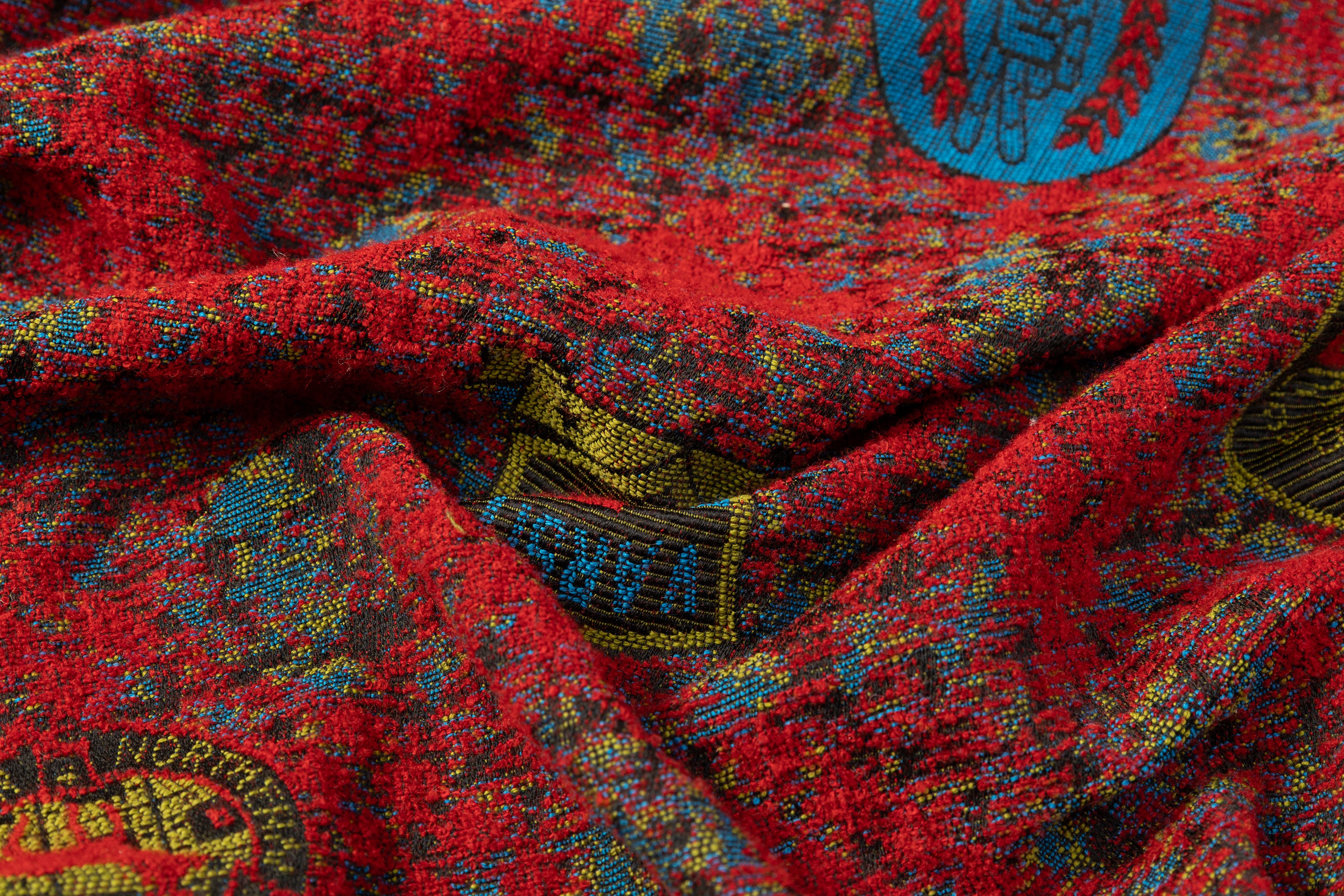 Italian "Varsity" Tweed Boucle - Red