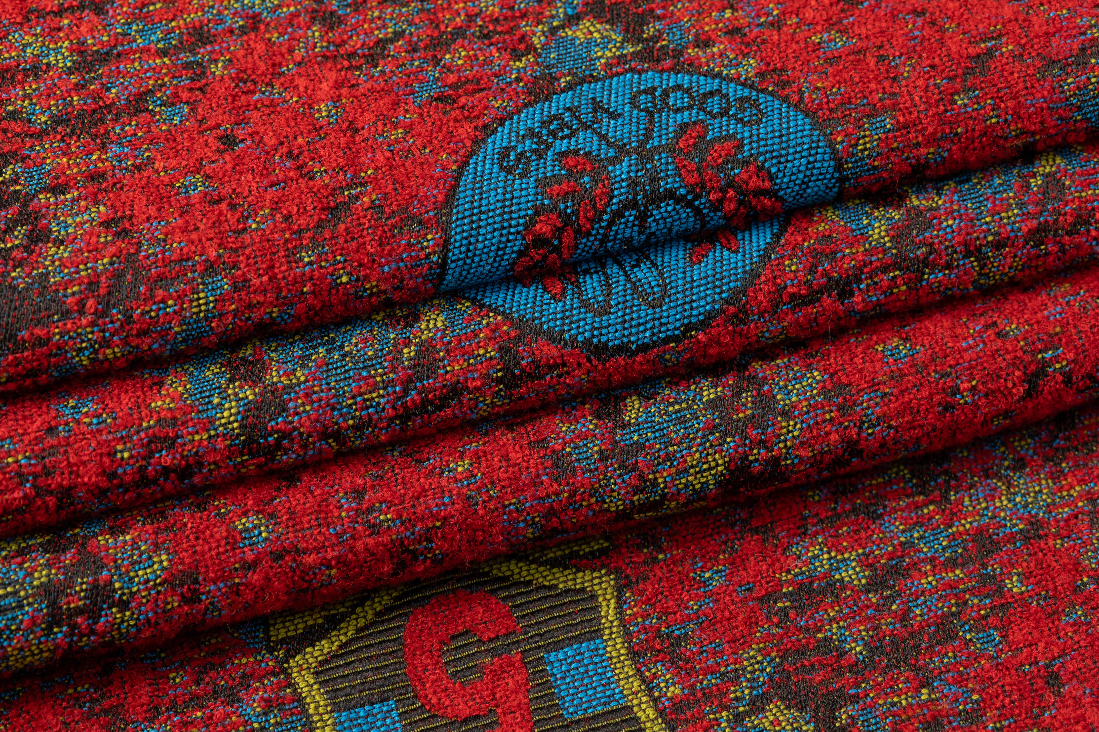 Italian "Varsity" Tweed Boucle - Red