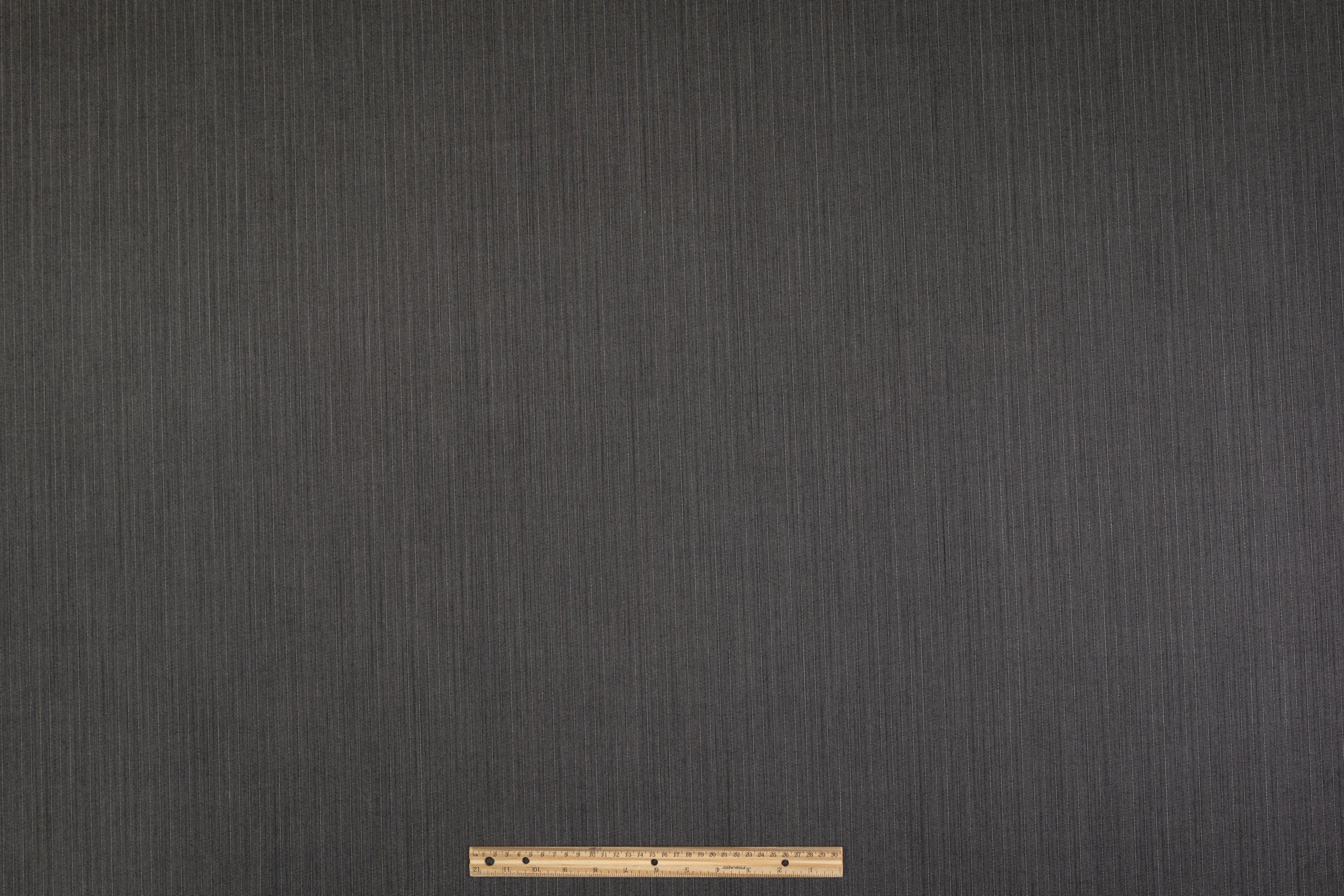 Striped Italian Wool Suiting - Gray