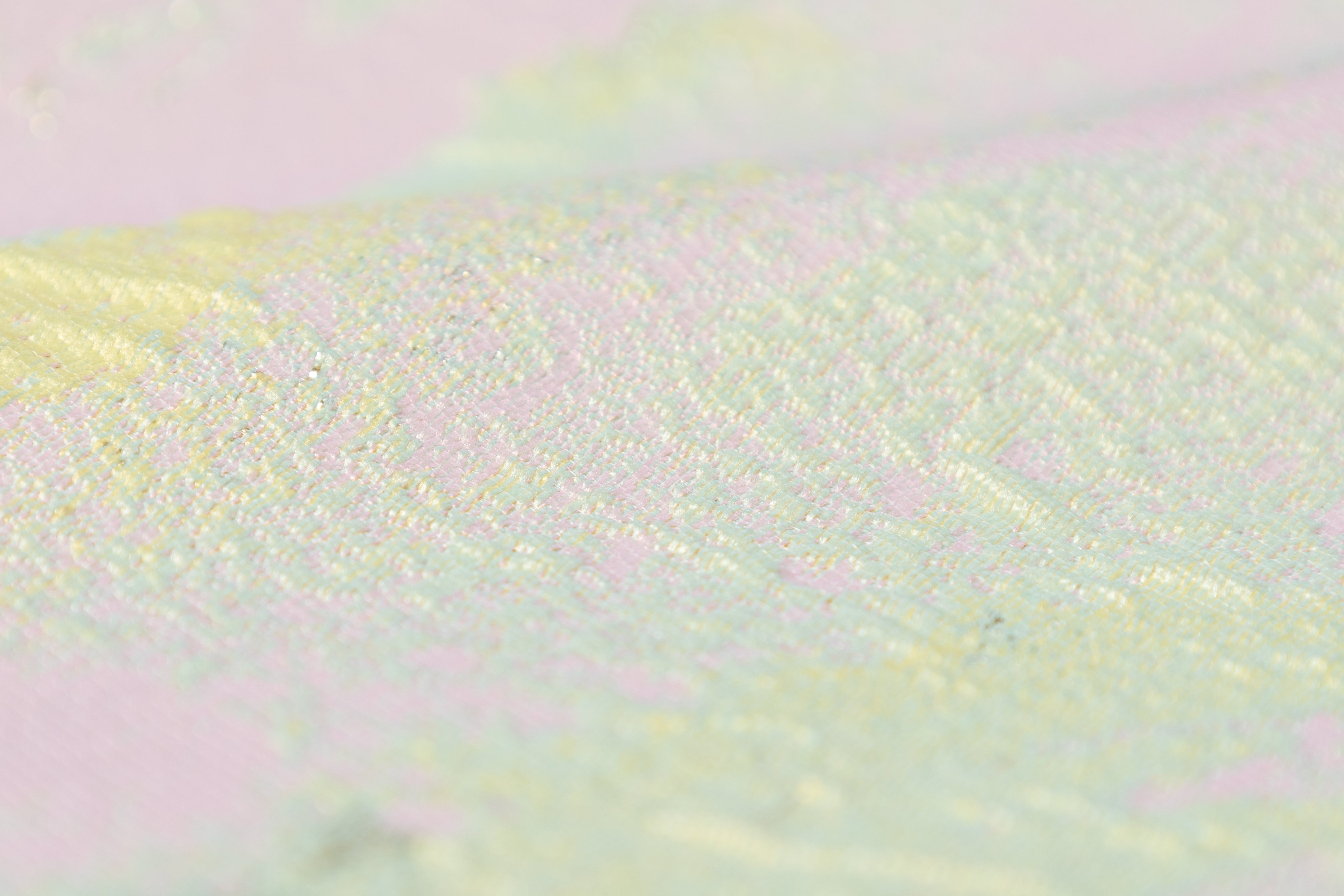 Abstract Metallic Cloqué Brocade - Pink / Green / Gold