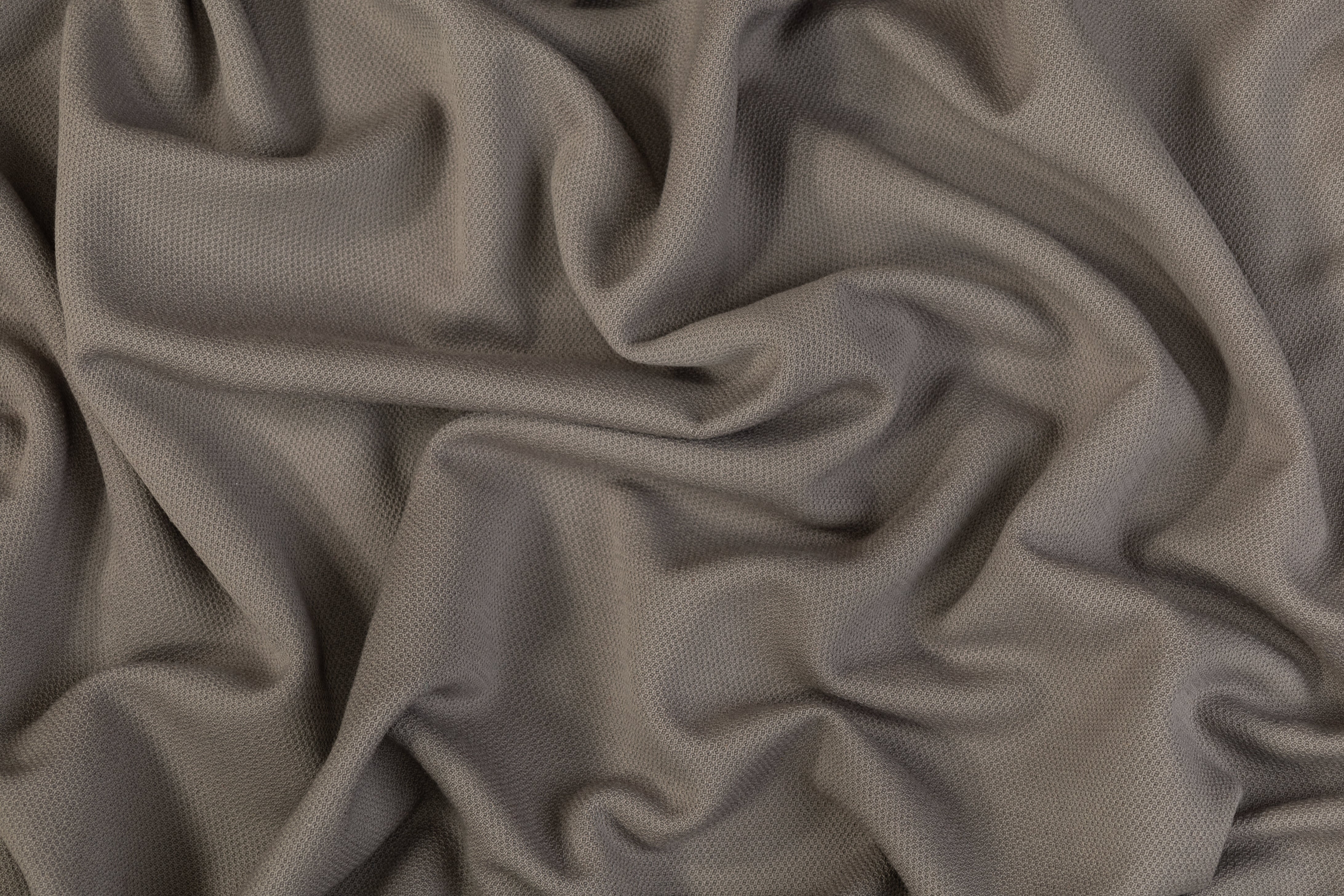 Poly Wool Pique Coating - Gray