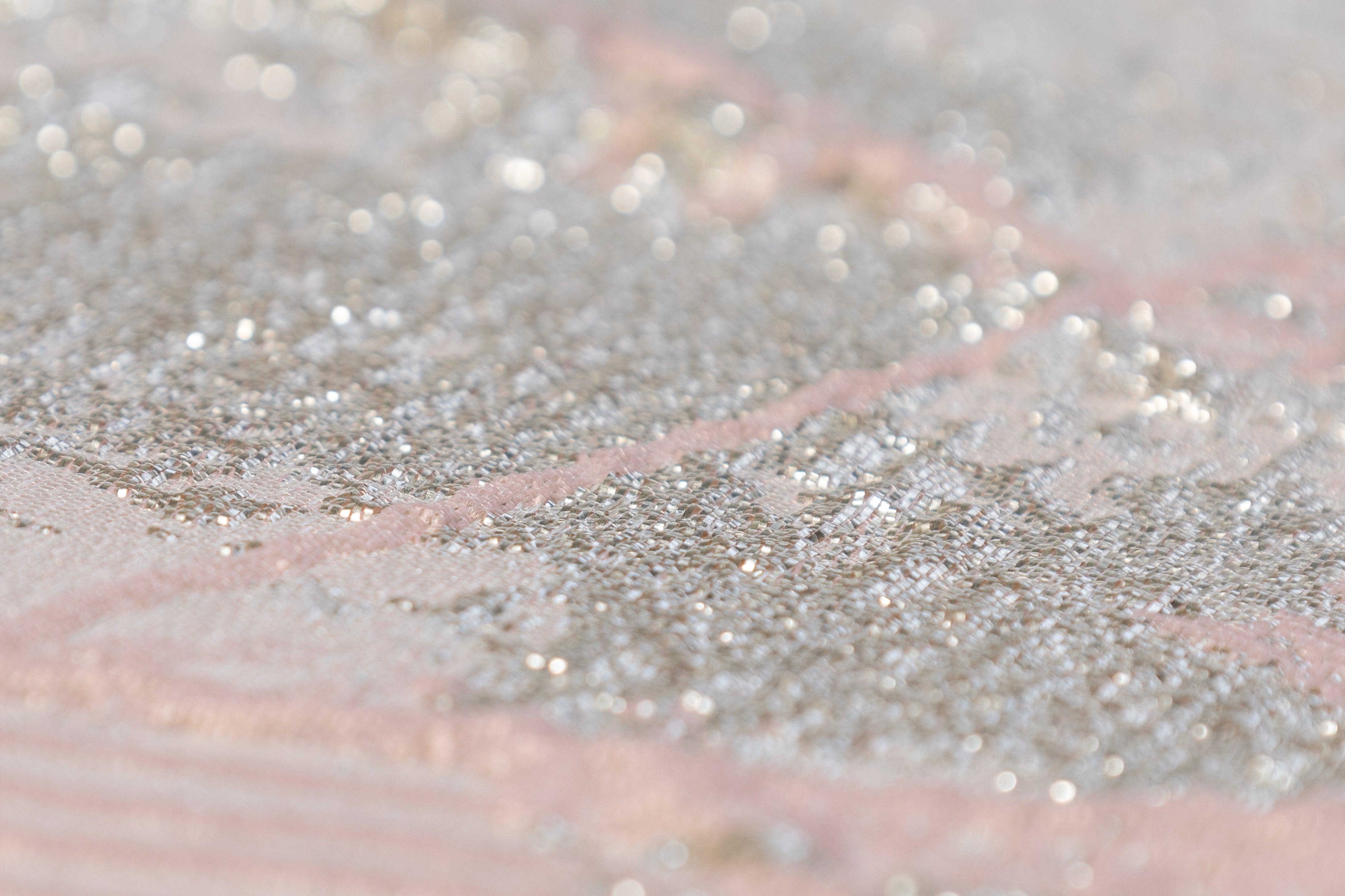 Abstract Metallic Cloqué Brocade - Pink / Platinum