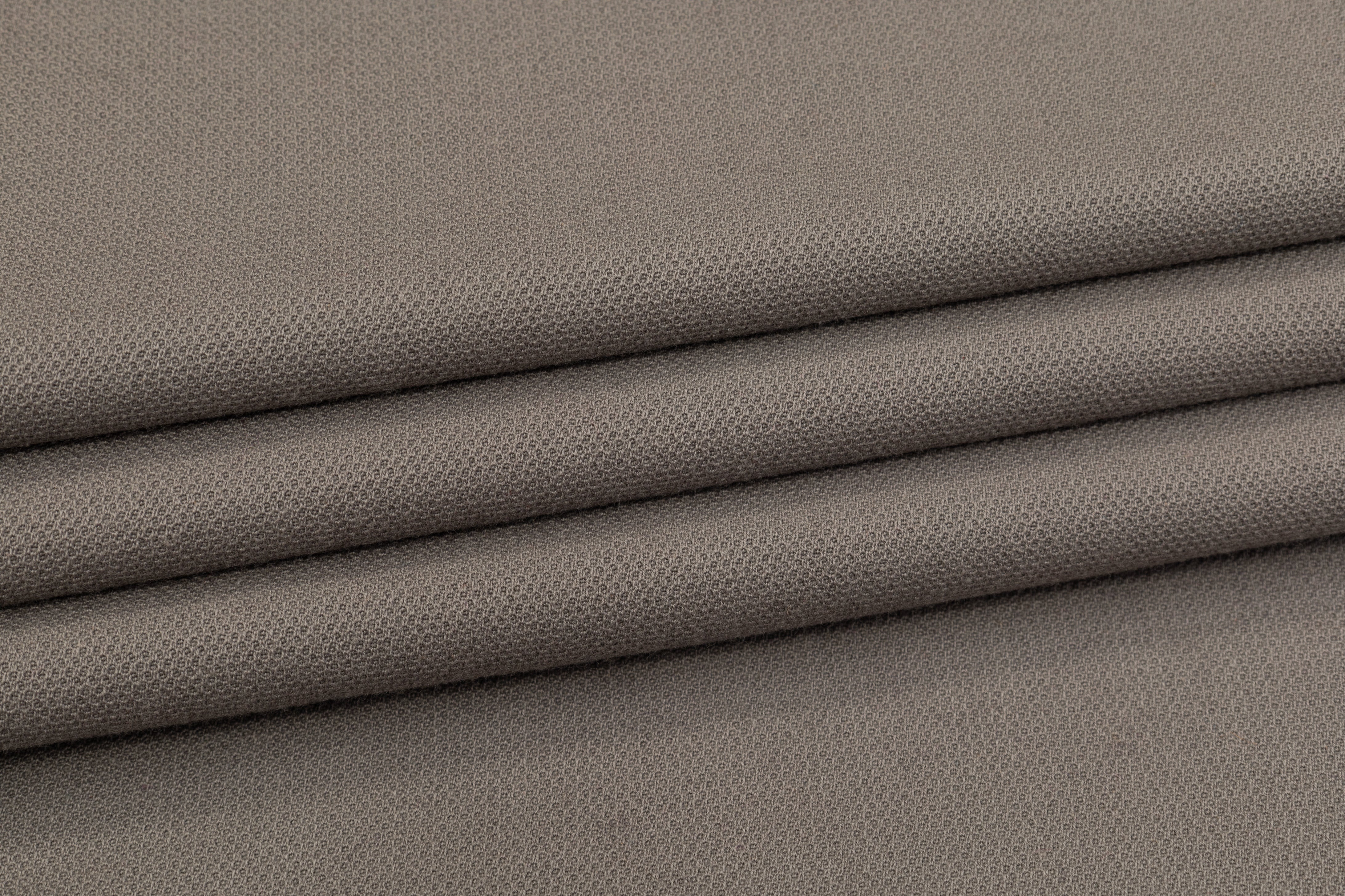 Poly Wool Pique Coating - Gray
