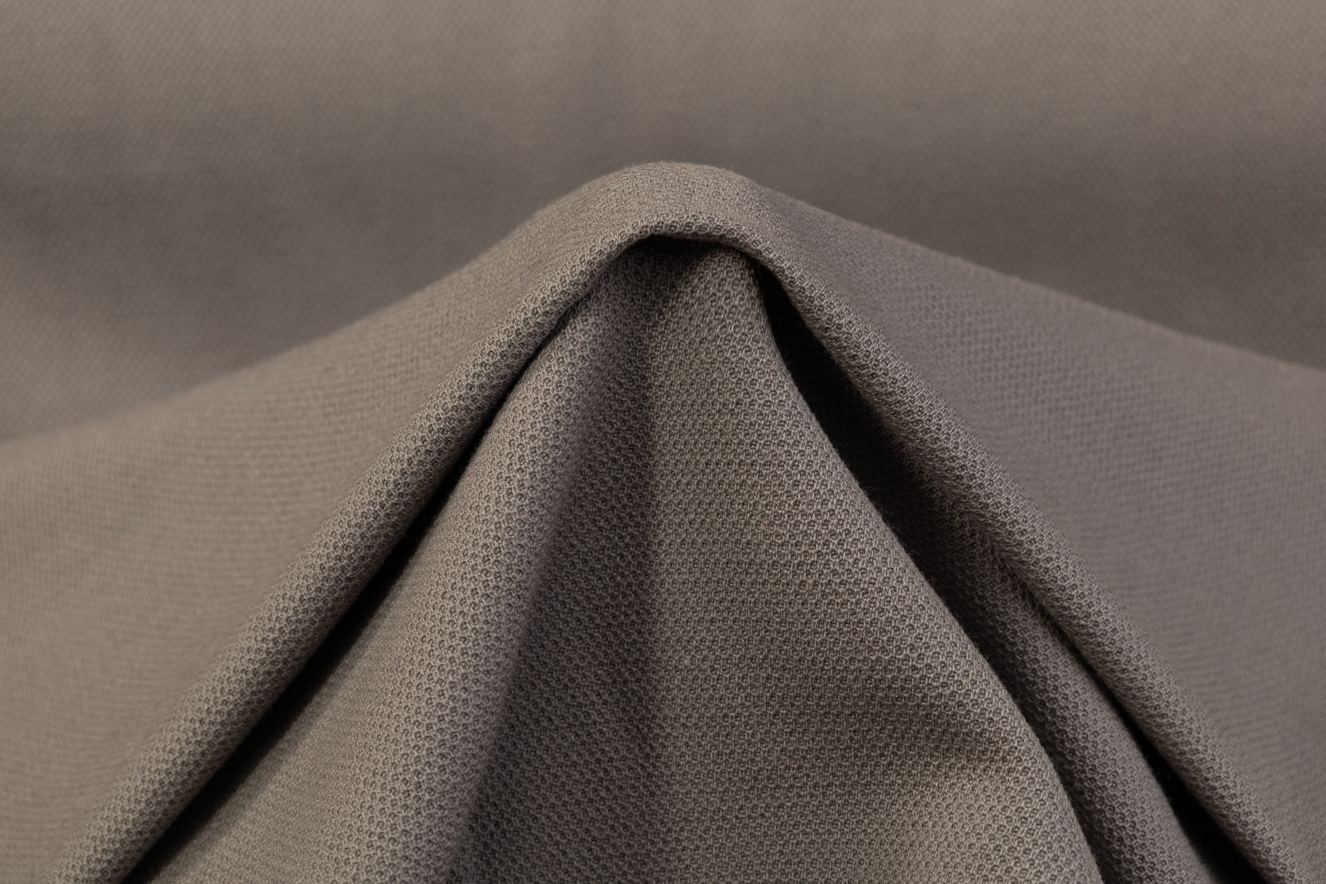 Poly Wool Pique Coating - Gray