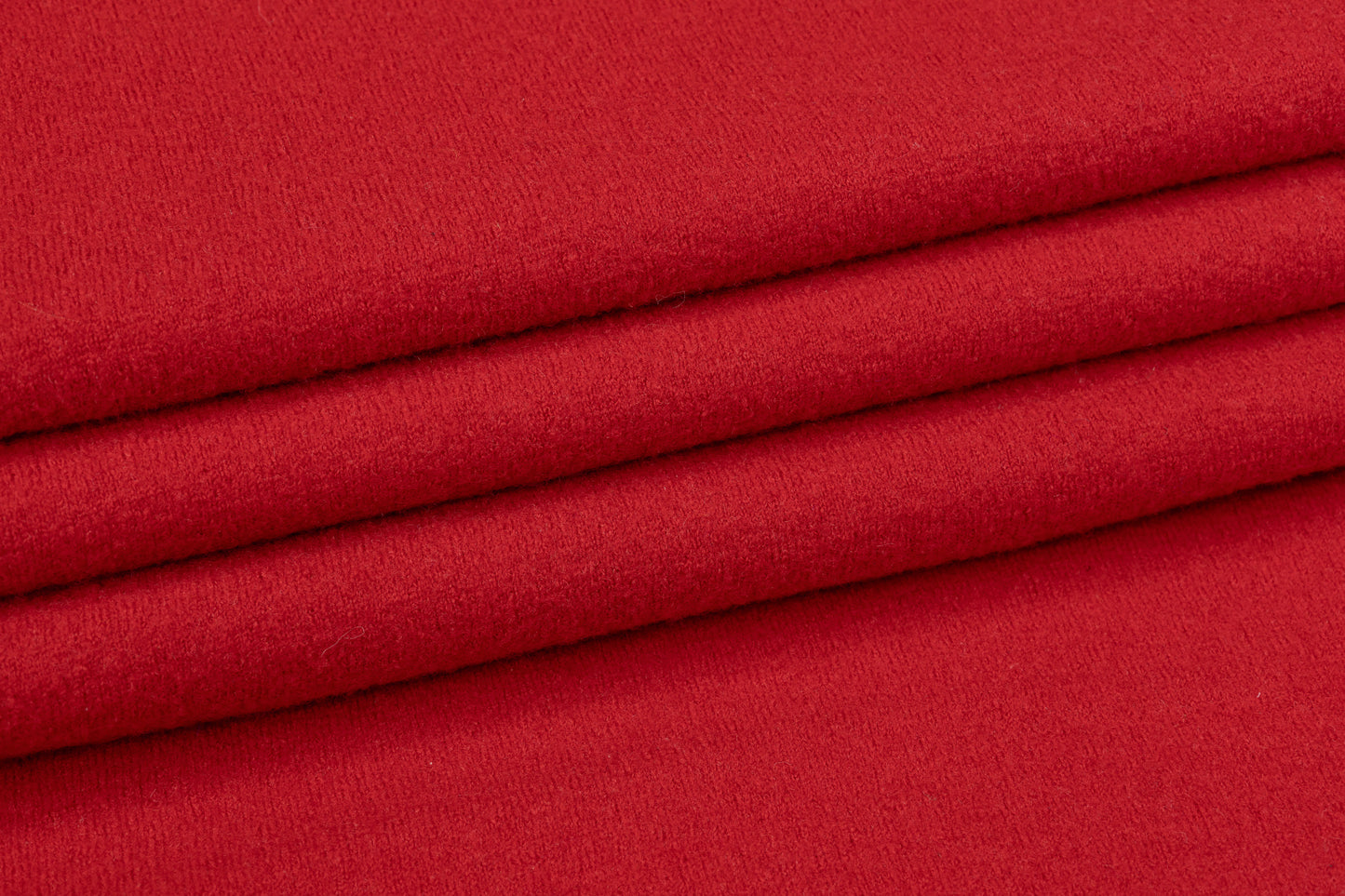 Solid Boiled Wool - Red