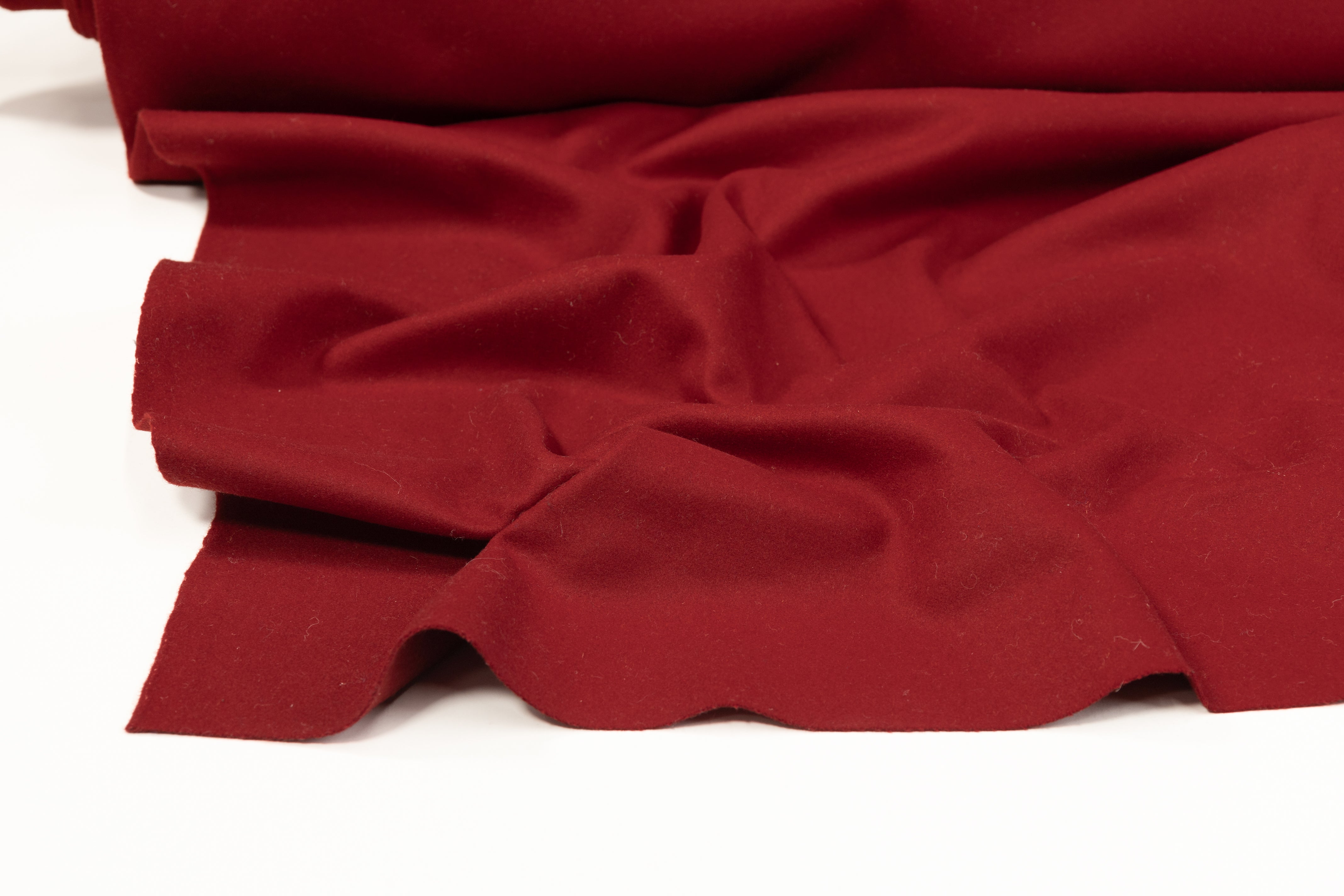 Melton Wool Coating - Red