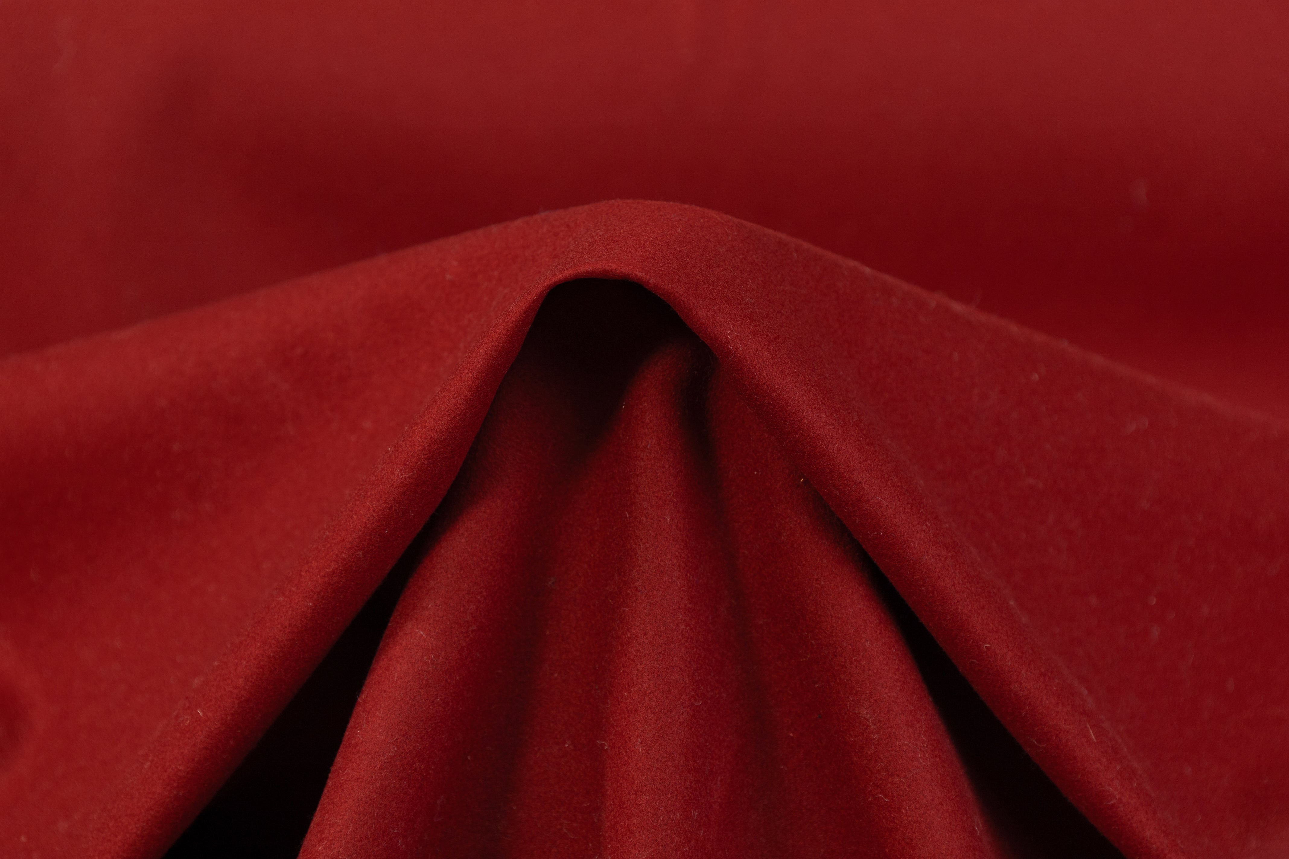Melton Wool Coating - Red