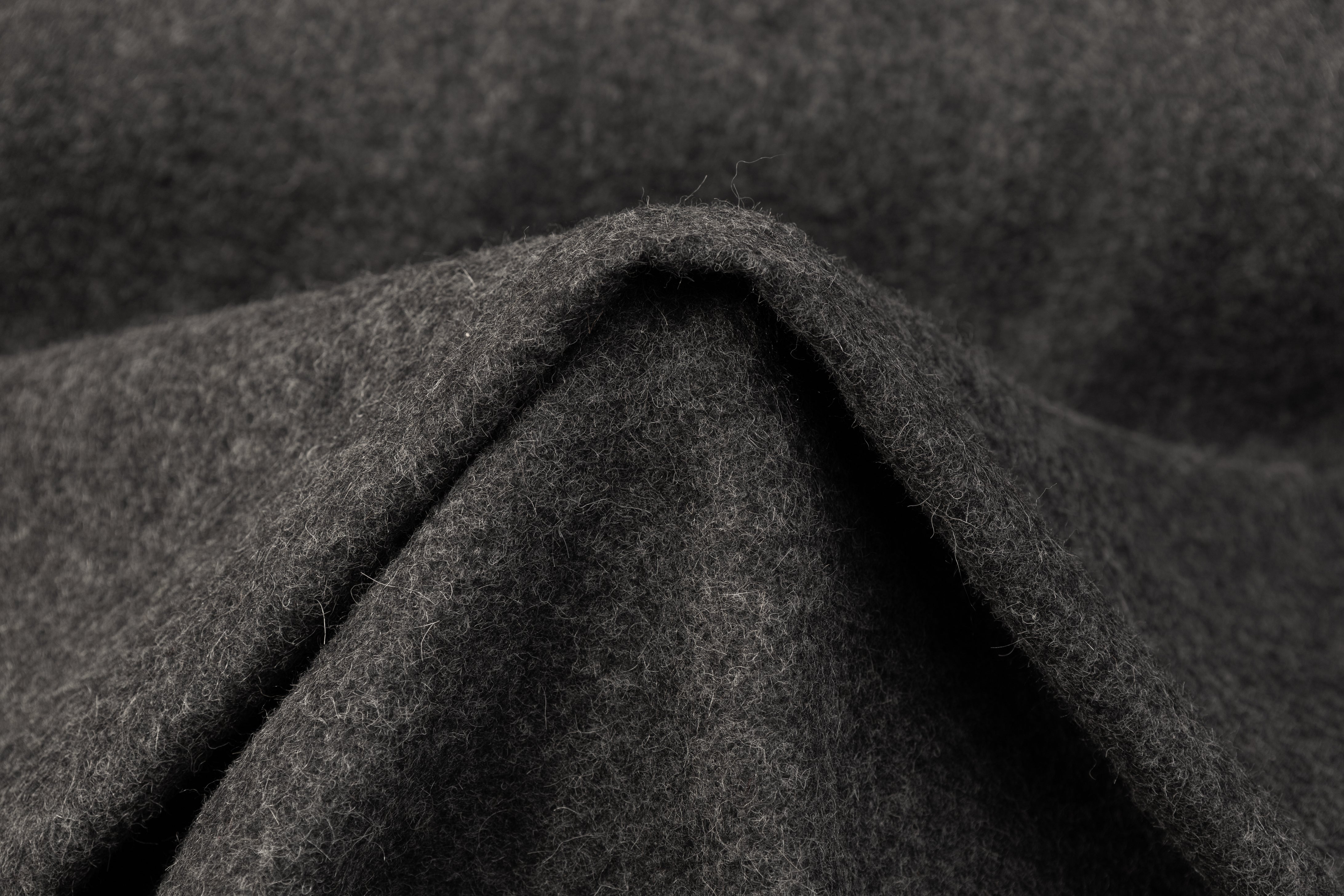 Double Faced Wool Coating - Gray