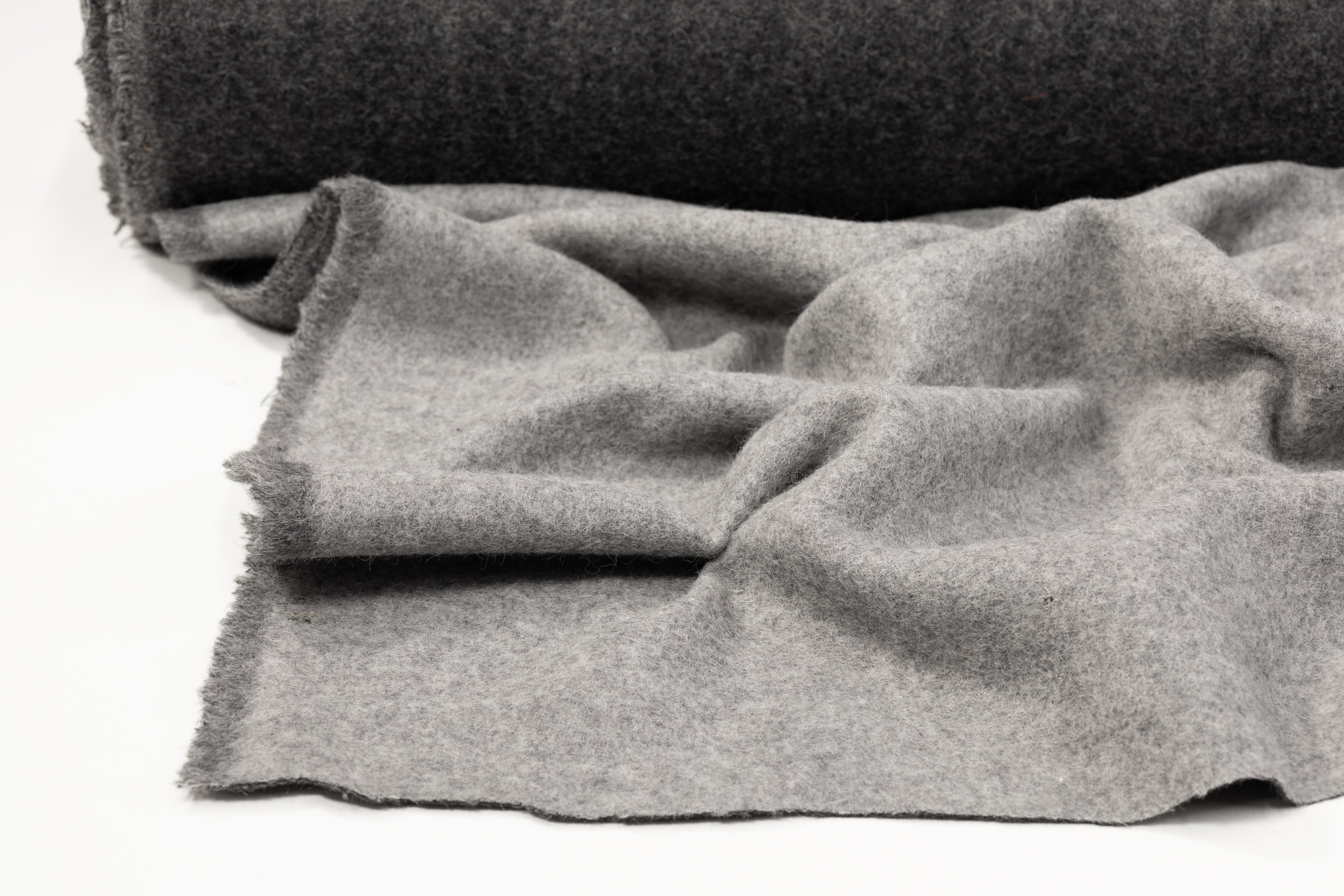 Double Faced Wool Coating - Gray