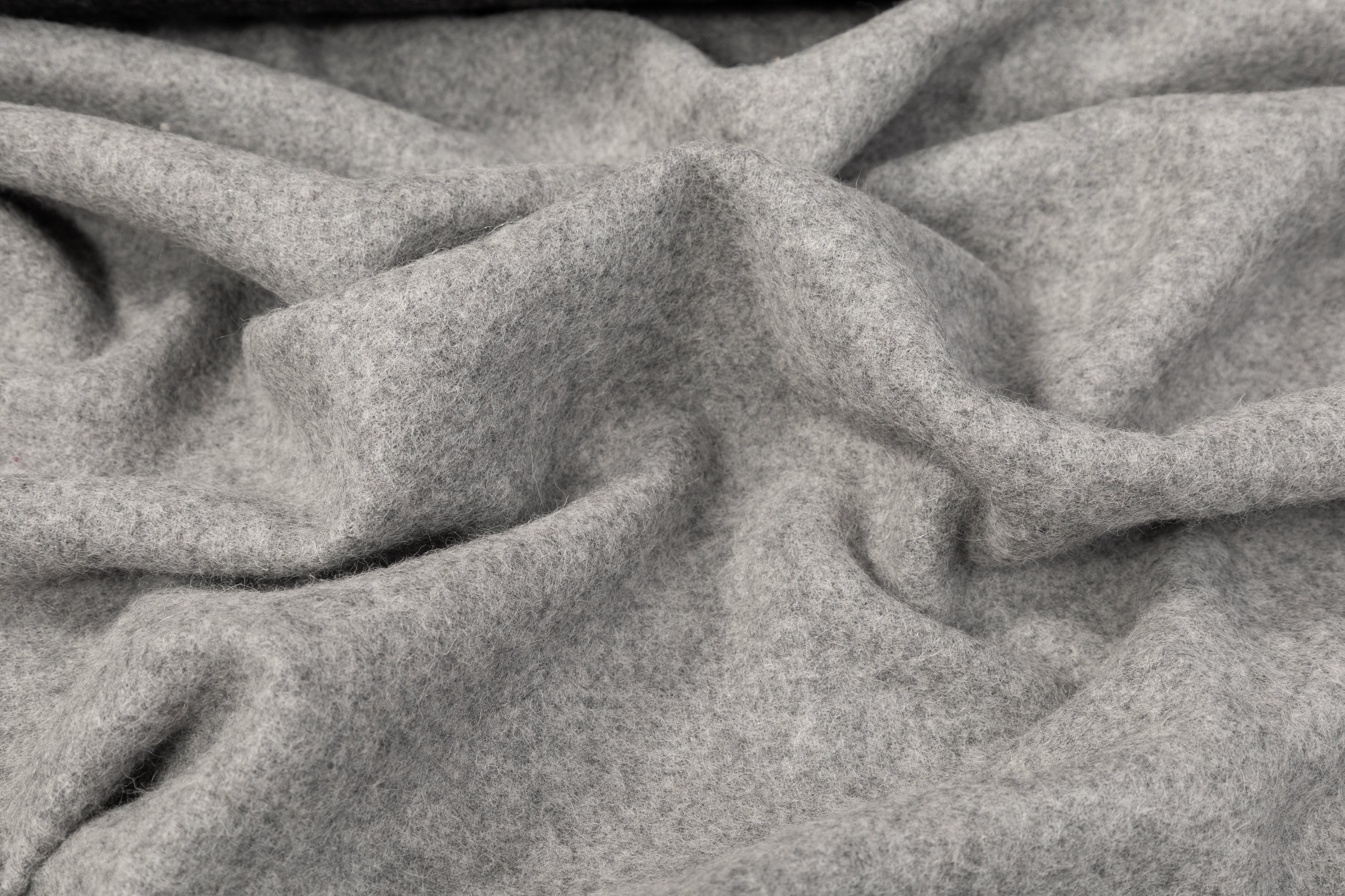 Double Faced Wool Coating - Gray