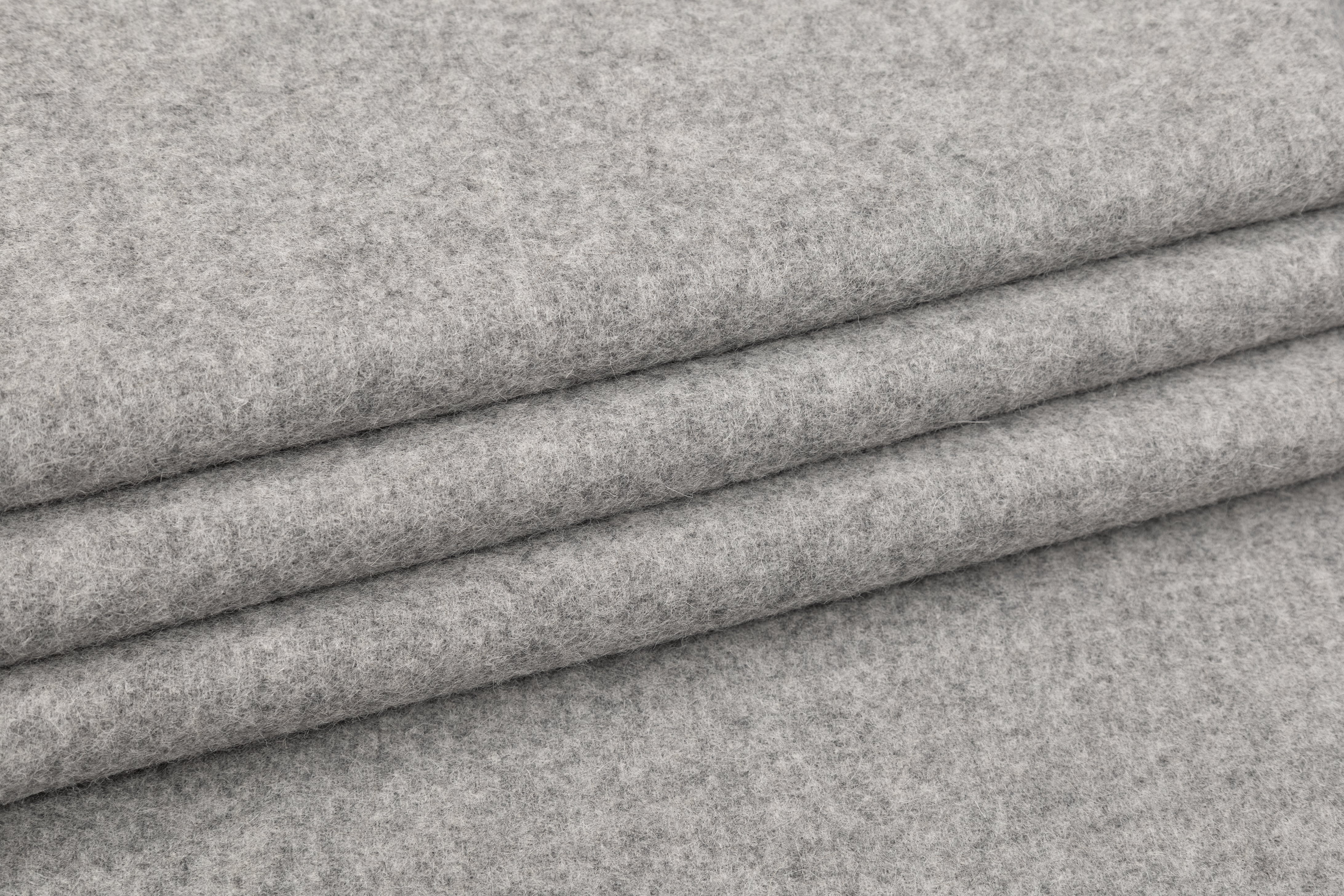 Double Faced Wool Coating - Gray
