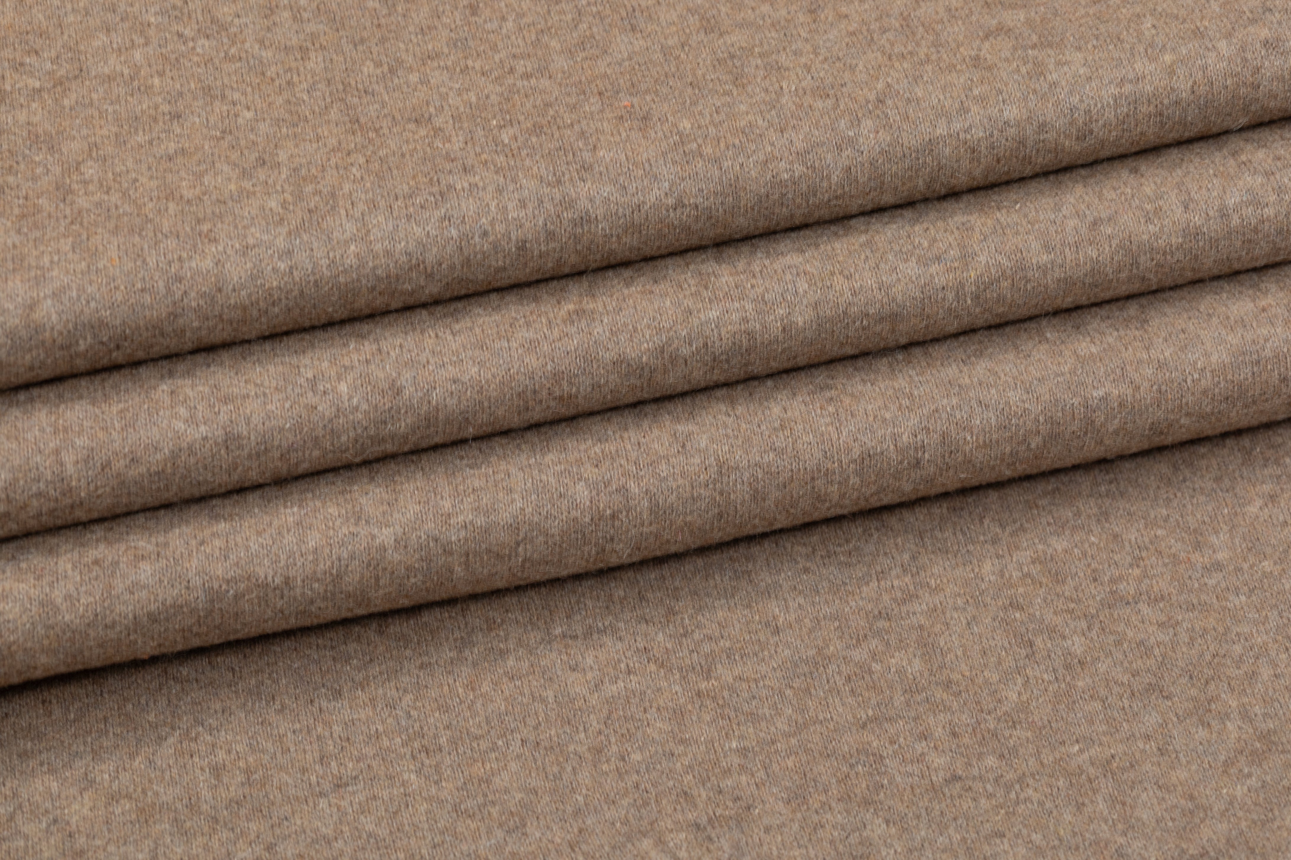 Double Faced Wool Sweater Knit - Orange / Brown