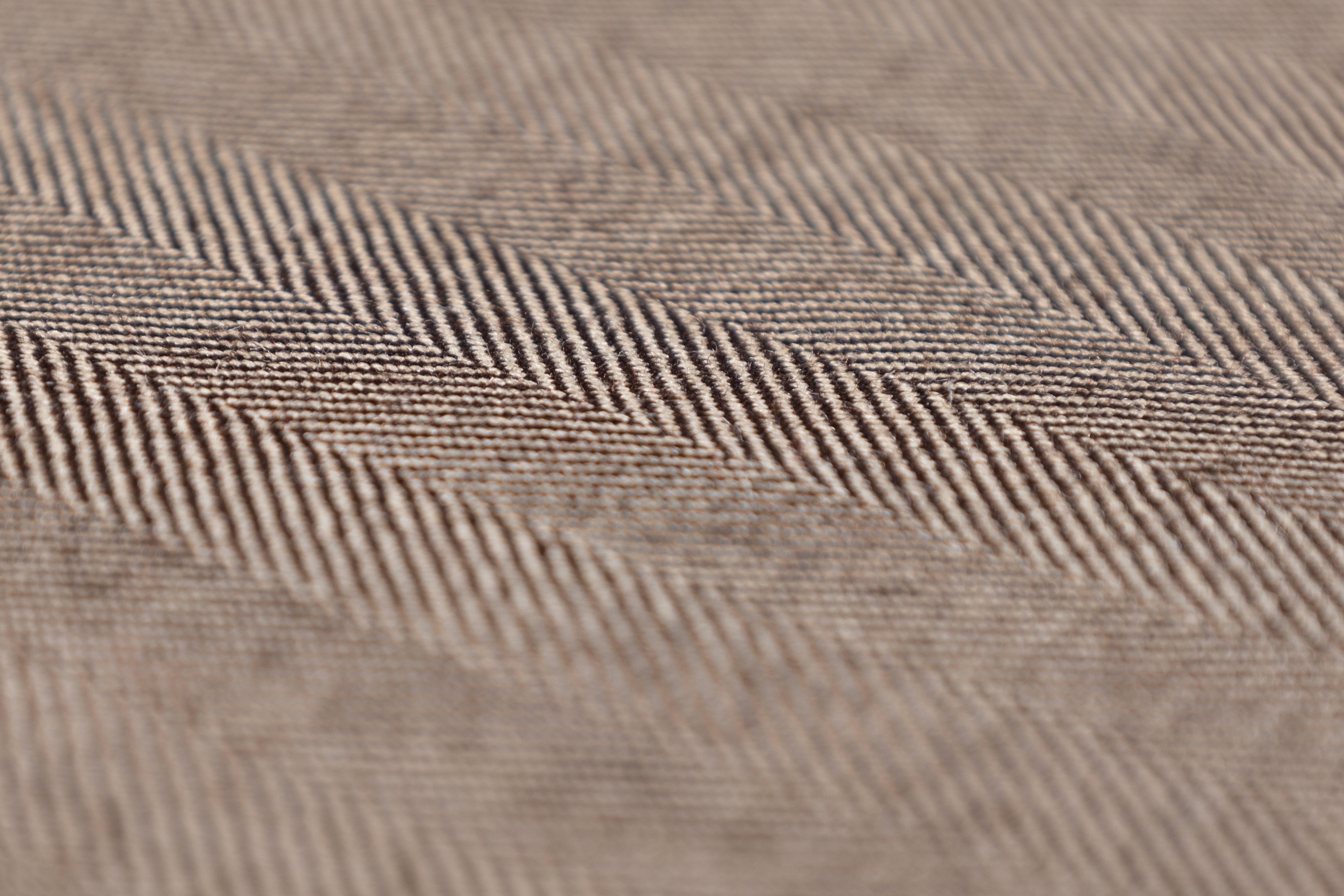Herringbone Italian Wool Suiting - Brown