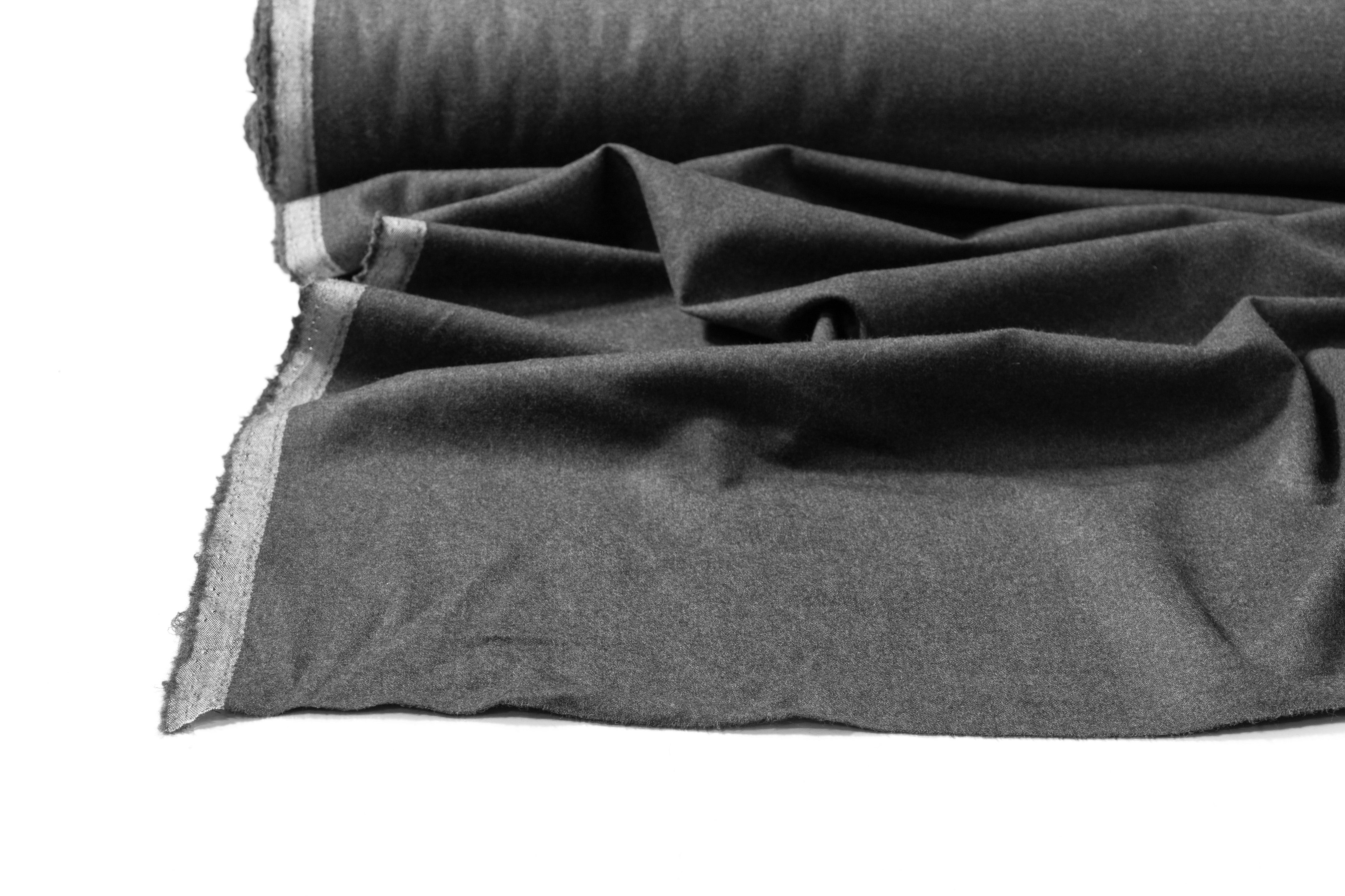 Italian Wool Flannel Suiting - Gray